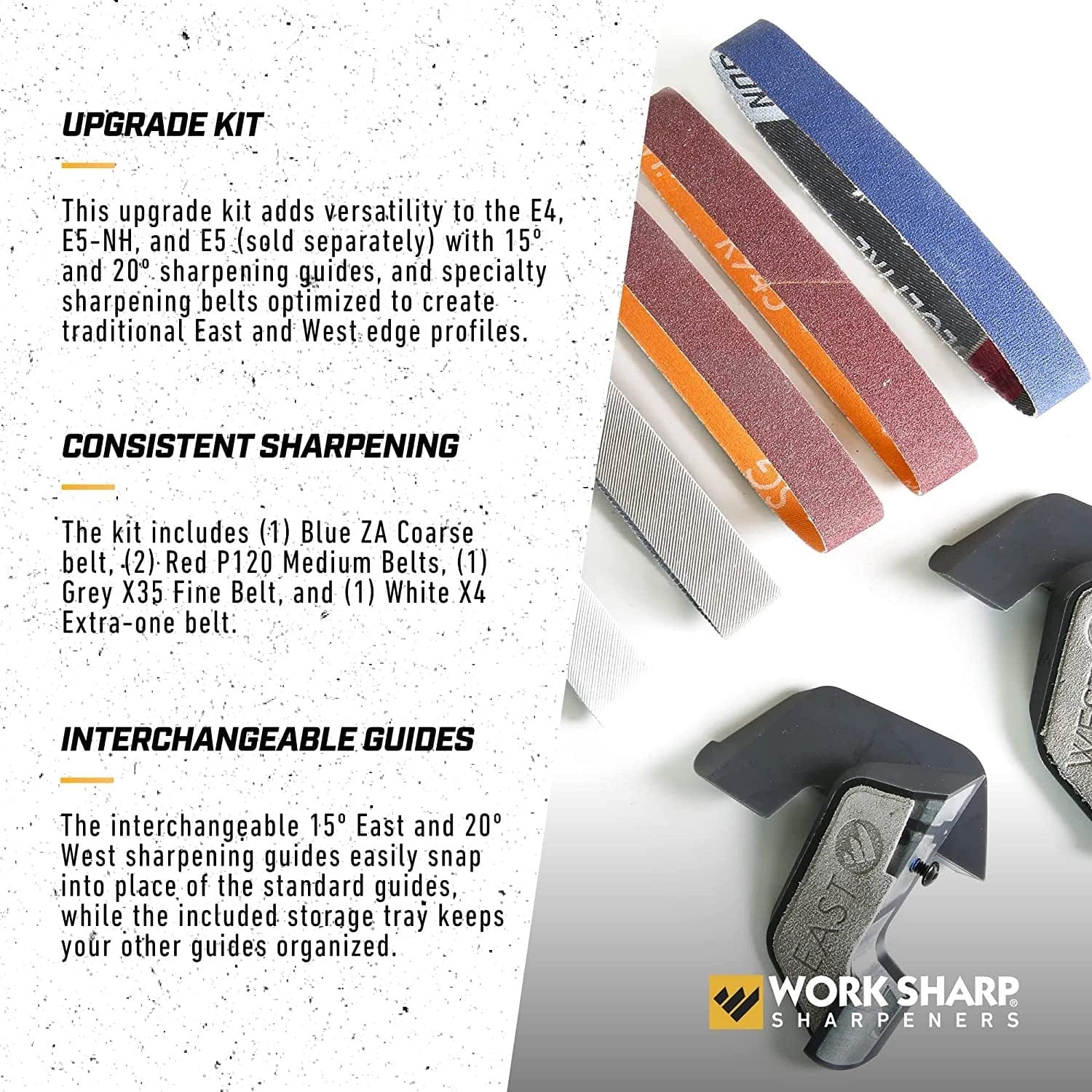Work Sharp E5 Knife Sharpener Upgrade Kit - Professional Knife Sharpening System for Kitchen, Hunting & Outdoor Use