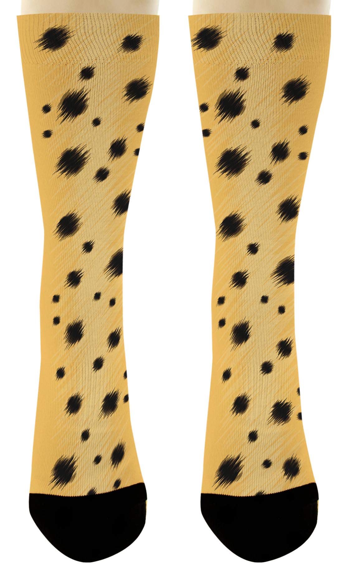 Cheetah Print Animal Socks - Funny Big Cat Novelty Crew Socks for Women & Men - Perfect Cheetah Themed Gifts for Wildlife Lovers, Safari Parties, and Costume Outfits