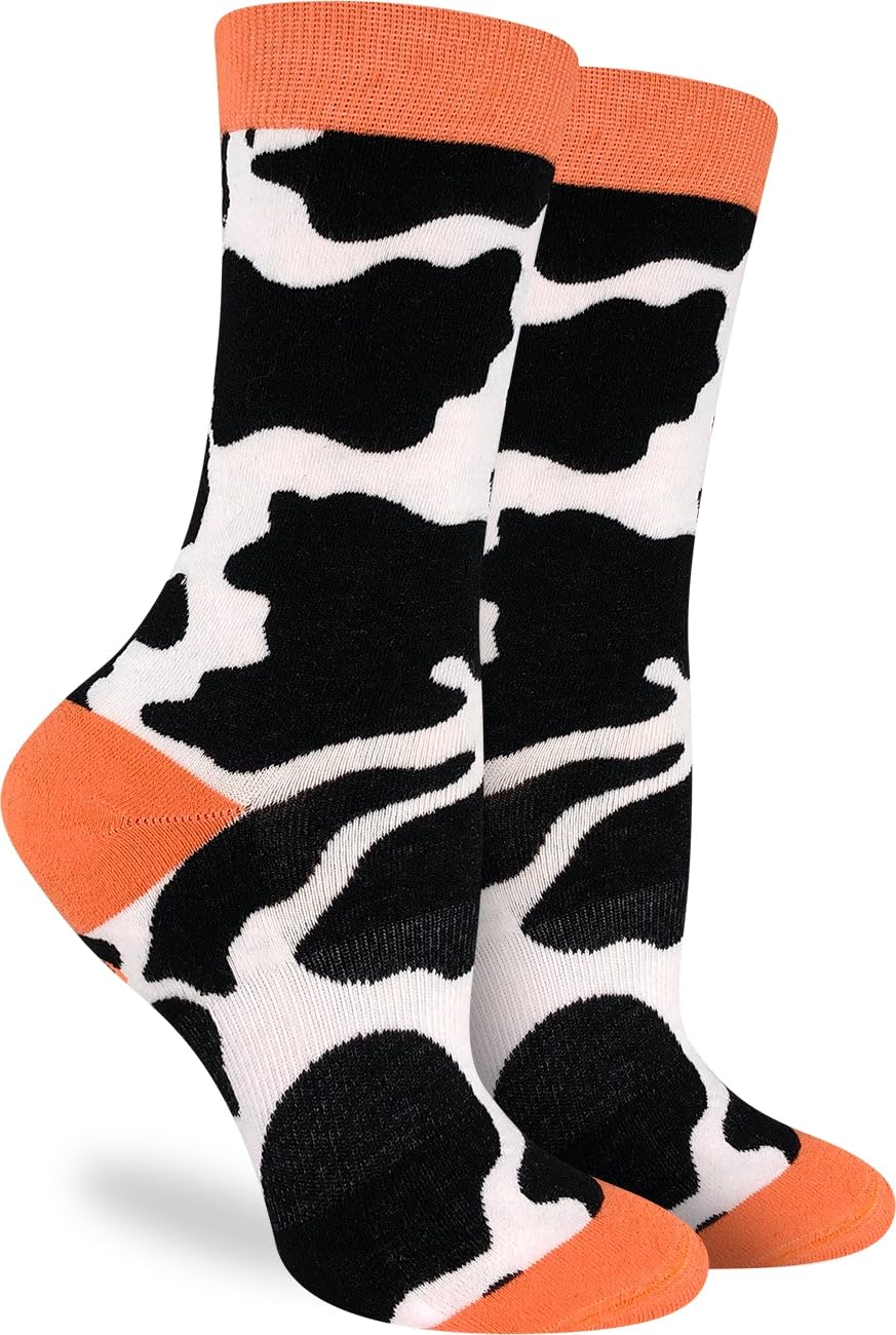 Good Luck Sock Women's Animal Print Crew Socks - Fun Novelty Dress Socks for Women - Perfect for Gifts, Office Wear & Casual Outfits