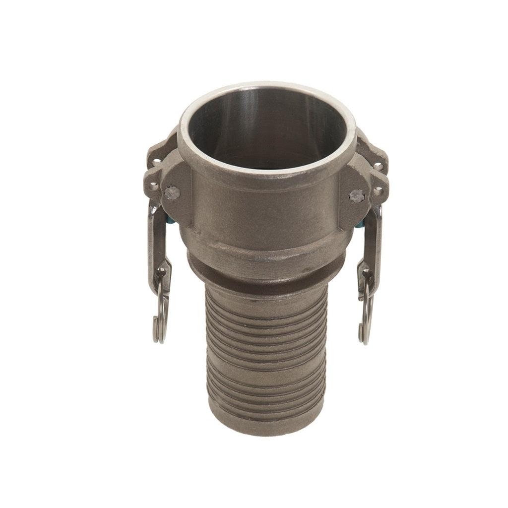 Stainless Steel Cam Lock Coupler Female x Hose Barb Type C - Secure Liquid Transfer for Industrial, Agricultural, and Marine Applications