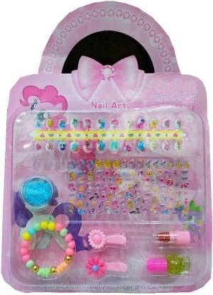 Aashiya Nail Art Kit with 12 Nail Polishes, Glitter Shimmer & Kajal Eyeliner - Professional Manicure Set for DIY Nail Design, Perfect Birthday Gift for Women & Girls - Home Spa, Party & Special Occasion Use