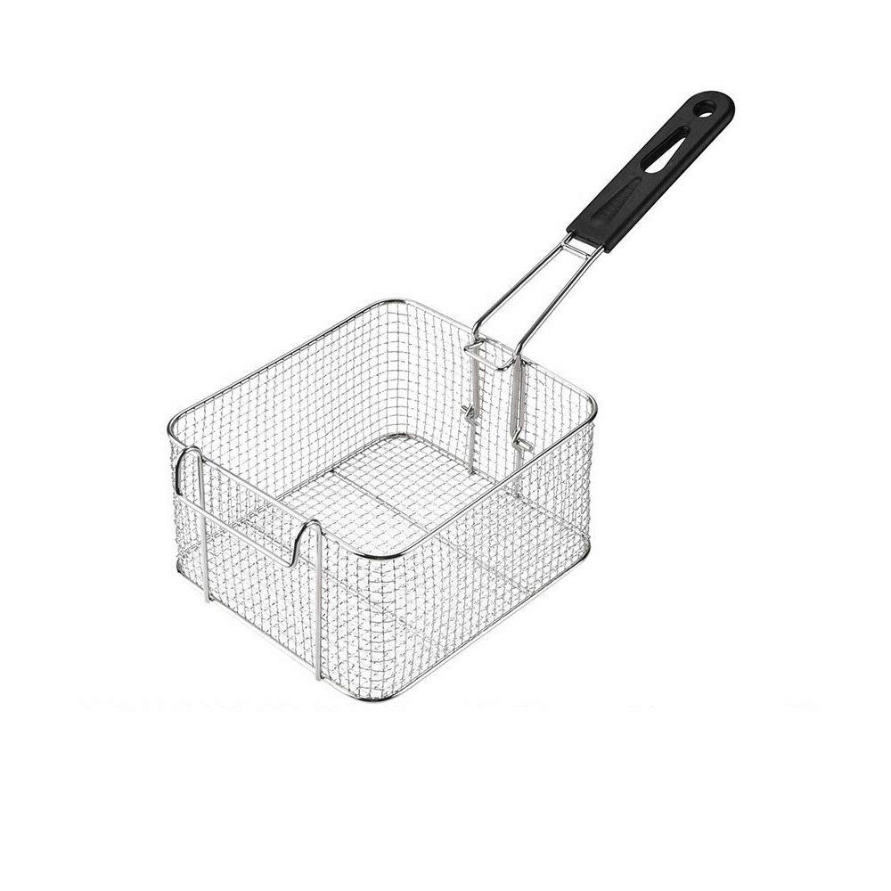 Commercial Single Tank Basket Electric Deep Fryer 2500W 6L Stainless Steel Countertop Restaurant Fryer with Basket Scoop - Perfect for Fast Food Restaurants, Food Trucks & Home Kitchen Cooking