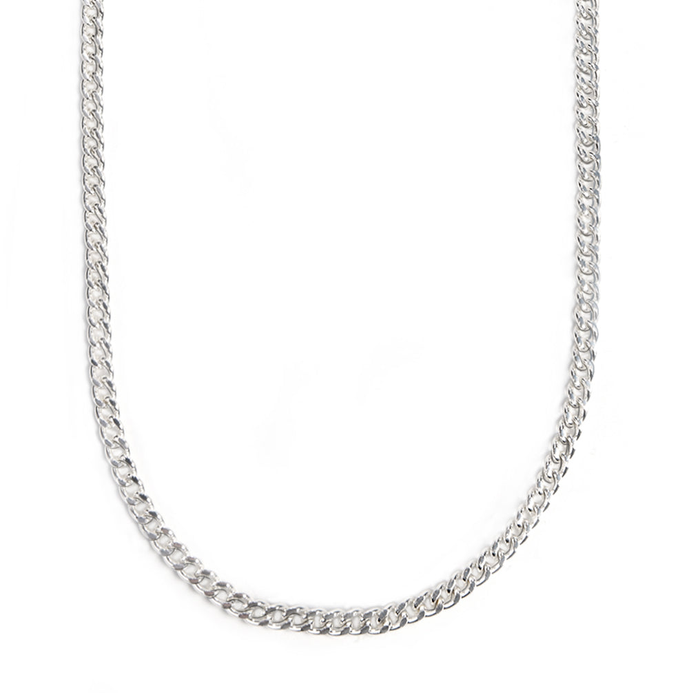 Sterling Silver 5mm Curb Chain Necklace with Adjustable Mask Holder - Perfect for Everyday Wear, Gifts & Fashion Accessories