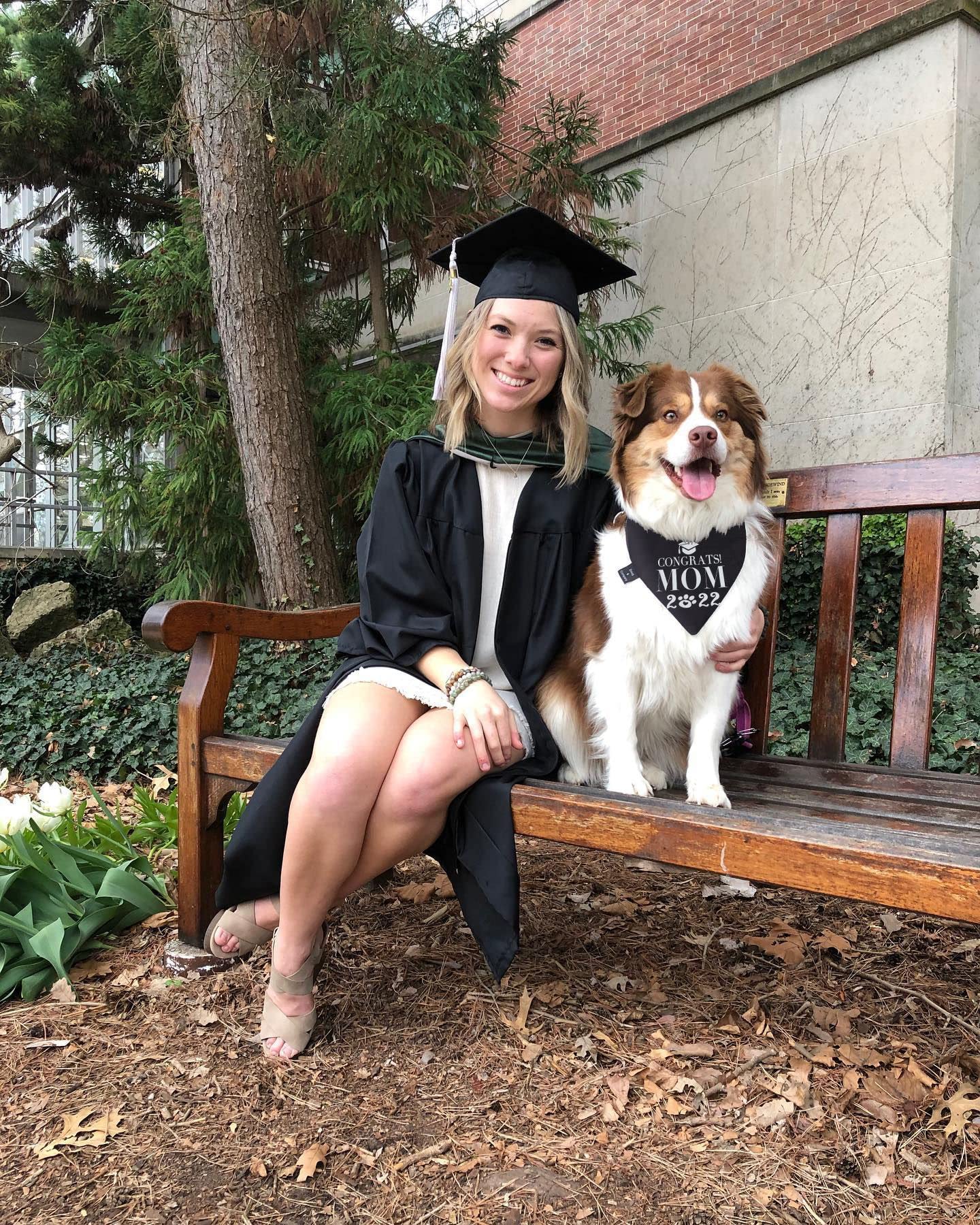 2 Pack Dog Graduation Bandana - My Mom Graduated & Class of 2025 Dog Scarf for Small, Medium & Large Dogs | Perfect for Graduation Photos, Pet Parties & Special Occasions