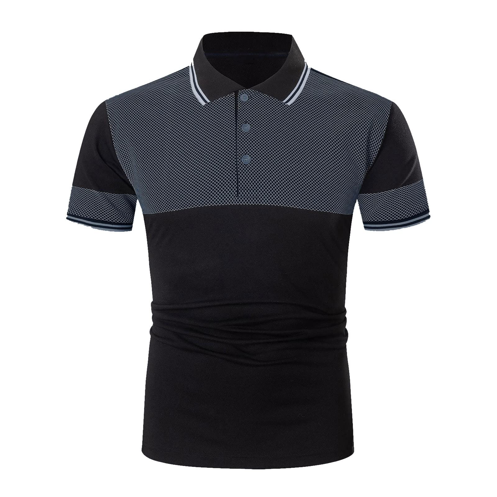 Men's Slim Fit Short Sleeve Polo Shirts - Breathable Cotton Casual & Golf Shirts for Summer | Business & Leisure Wear | Perfect for Office, Golfing, and Outdoor Activities
