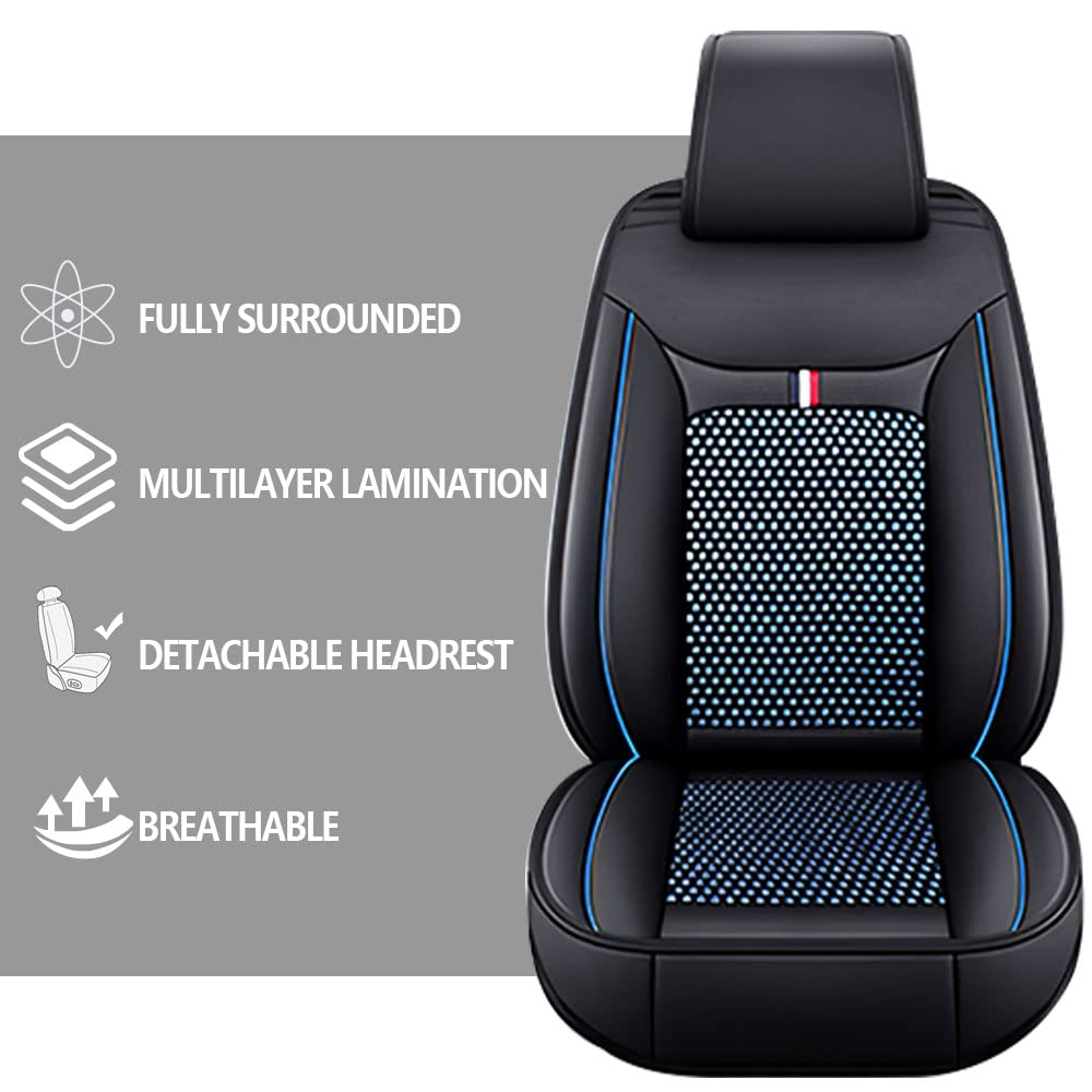 Universal Car Seat Covers for Dodge 95% Models - 3D Protection Vehicle Cushion Cover Full Set (Black & Blue) | Perfect for Road Trips, Daily Commutes & Protecting Your Car Seats