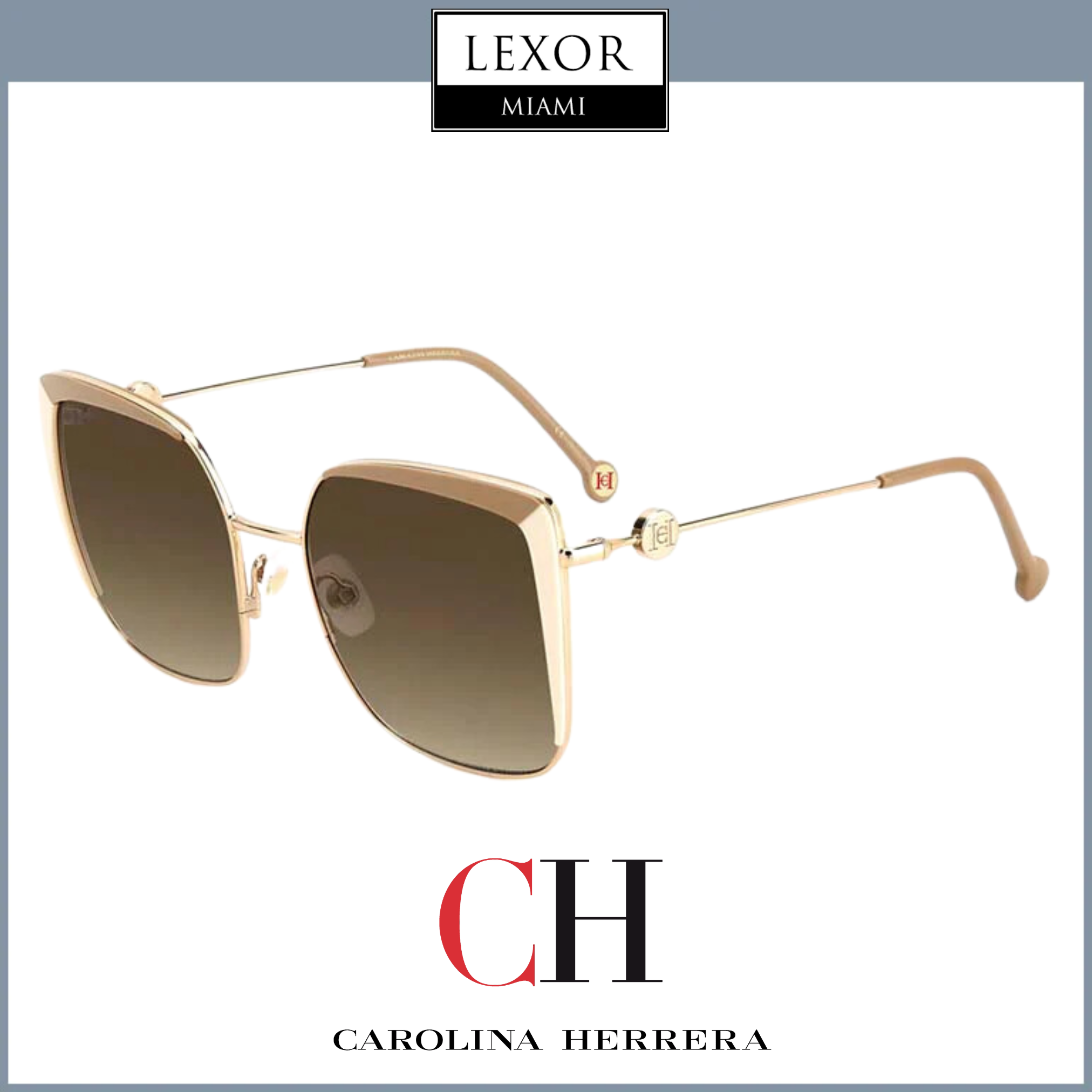 Carolina Herrera HER 0111/S 0T53 HA 57/20 Women's Designer Sunglasses - UV Protection, Fashionable & Lightweight for Outdoor Activities, Beach & Driving