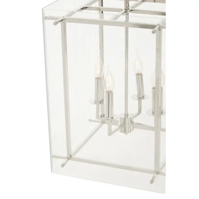 Conneaut 4Lt/5Lt Modern Pendant Light Fixture with Nickel Finish - Perfect for Kitchen Island, Dining Room & Living Room Lighting