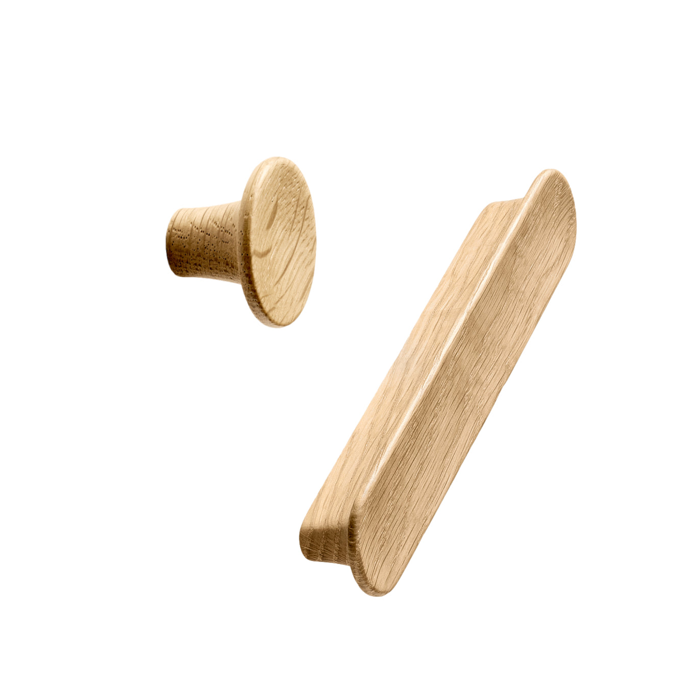 Premium Lacquered Oak Wood Tuba Cabinet Knobs & Drawer Pulls - Elegant Hardware for Kitchen, Bathroom & Furniture Upgrades