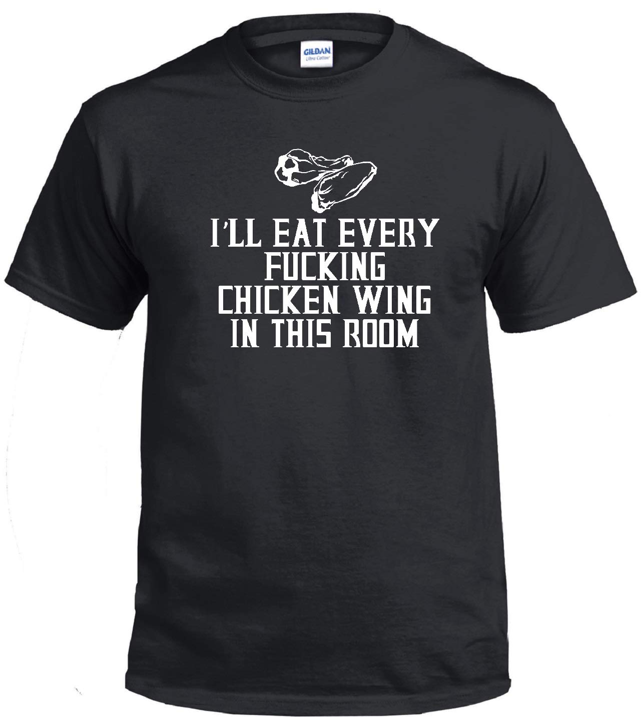 STUFF WITH ATTITUDE Every Chicken Wing Black T-Shirt - Funny Graphic Tee for Men & Women - Perfect for Casual Wear, Parties, and Chicken Wing Lovers