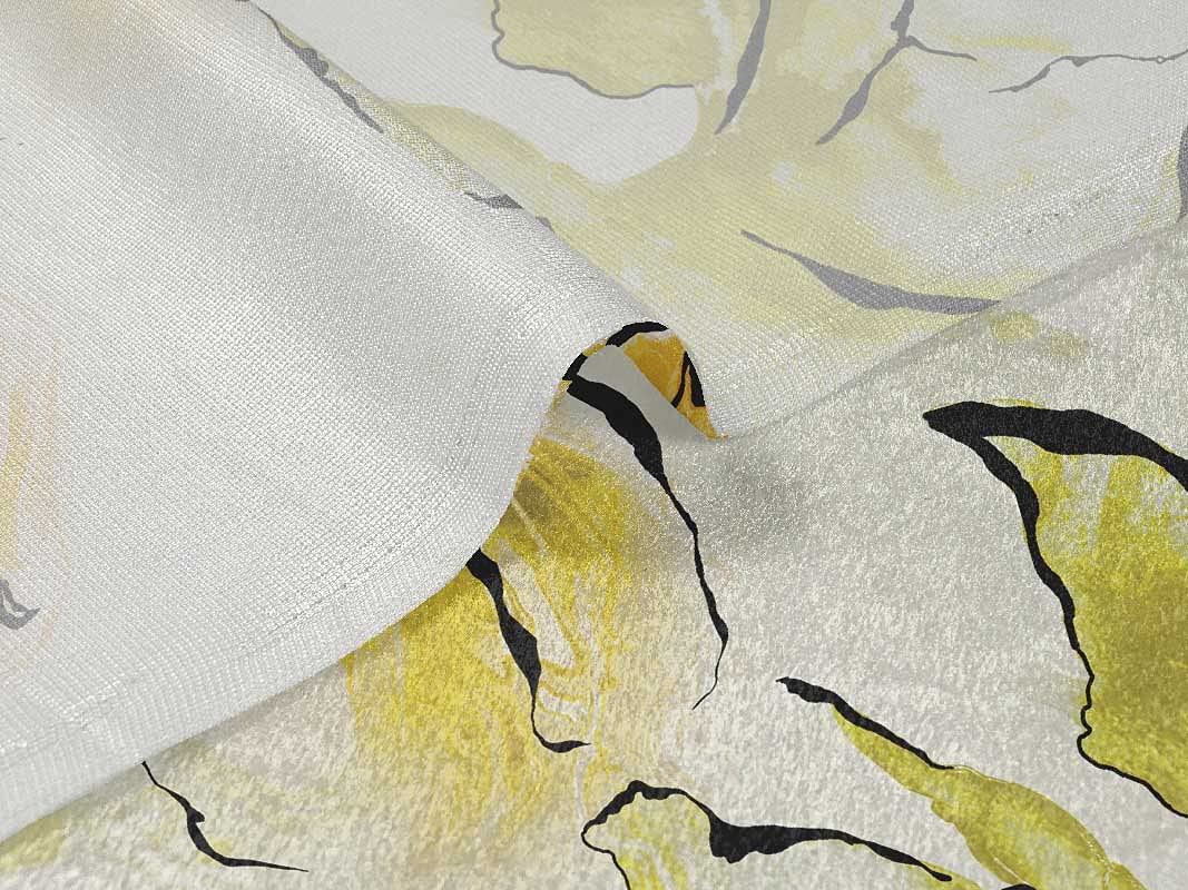 oneOone Velvet Yellow Floral Printed Fabric by The Yard - 58 Inch Wide DIY Sewing Supplies for Clothing, Dresses & Home Decor | Soft & Durable Material for Crafting, Quilting & Upholstery