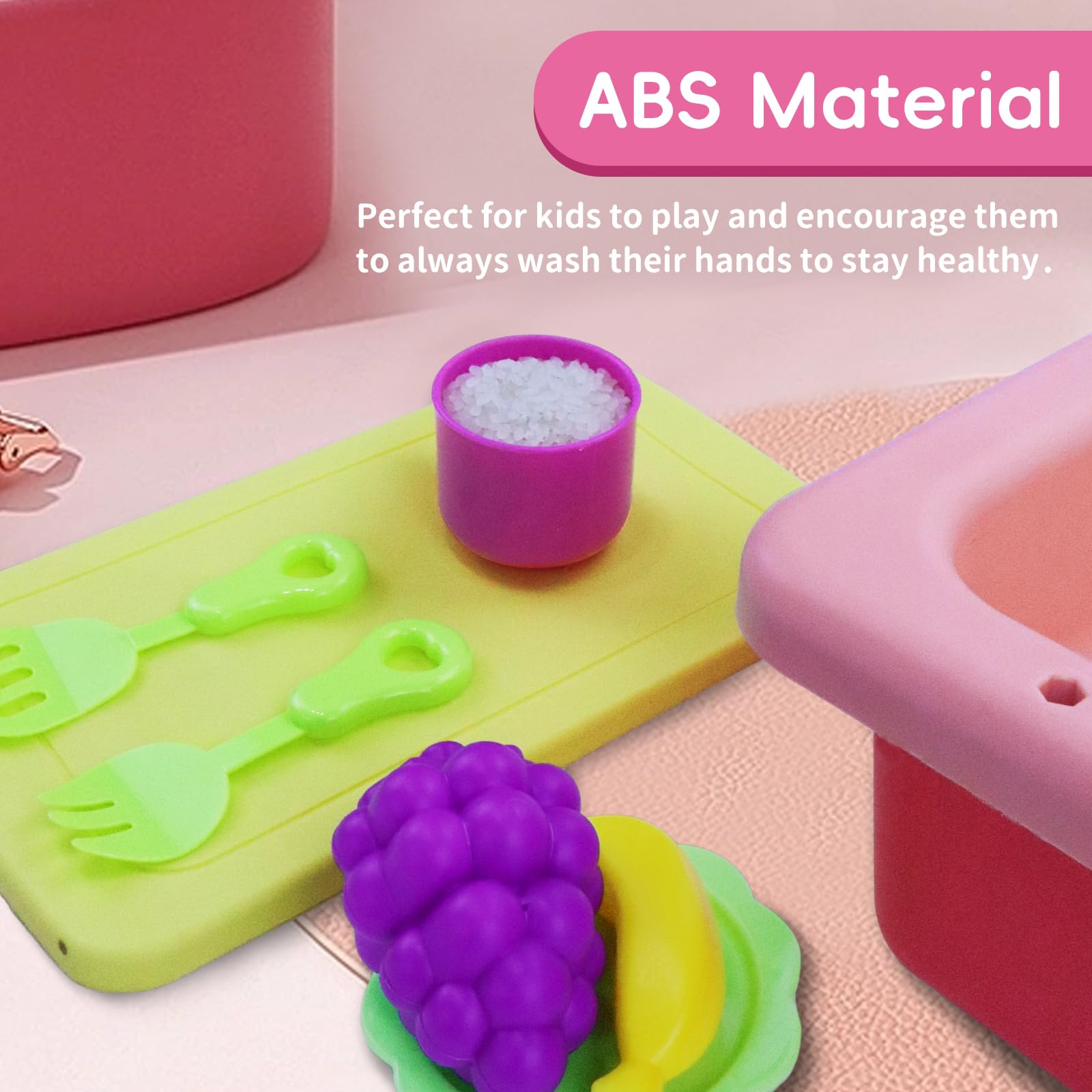Kids Pretend Play Sink Toy with Running Water & Electric Dishwasher - Real Water Cycle Kitchen Sink for Toddlers, Role Play House Toy for Boys & Girls - Perfect for Imaginative Play, Preschool Learning & Indoor Activities