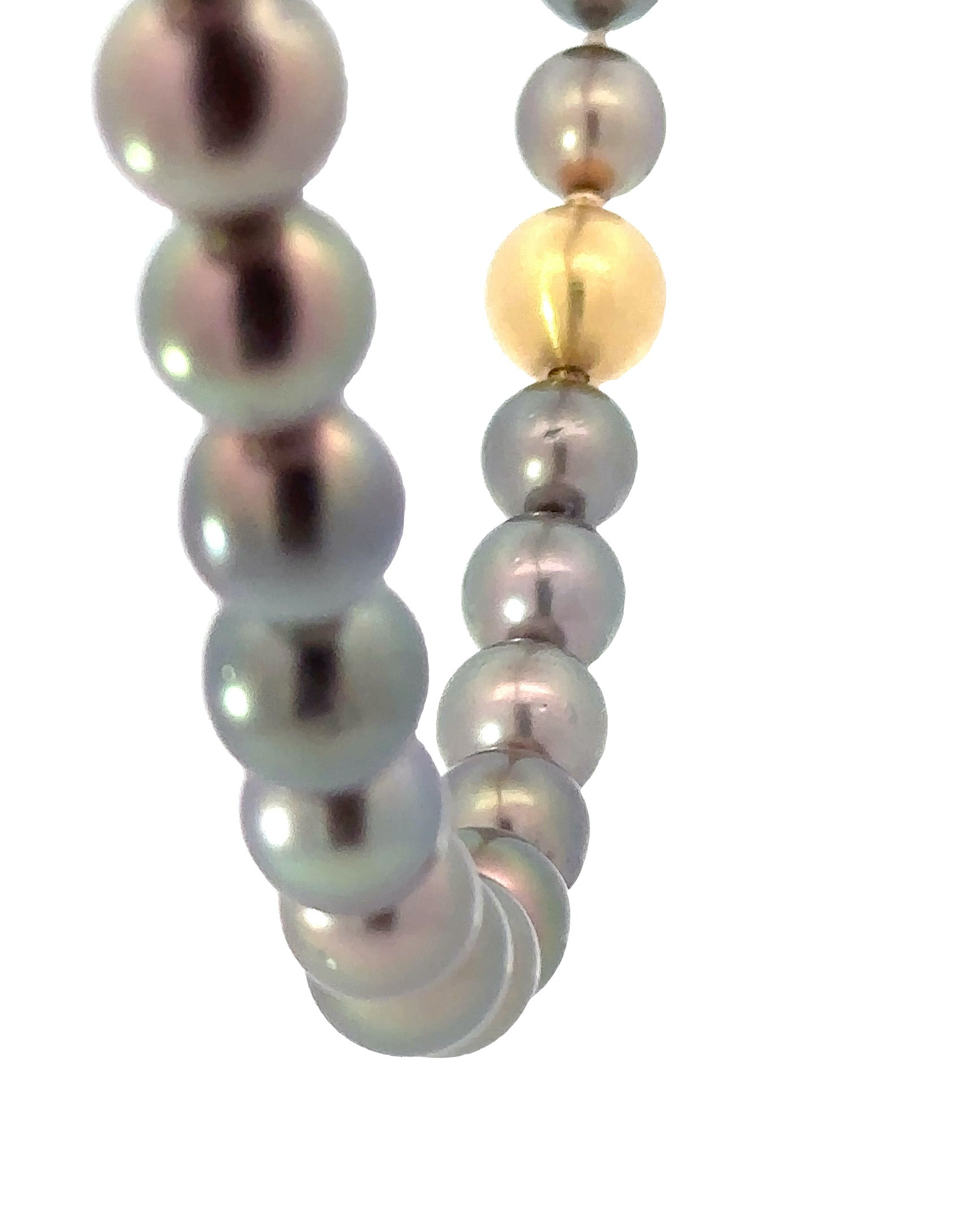 Exquisite Tahitian Pearl Necklace with 18K Gold Clasp - Perfect for Weddings, Anniversaries & Special Occasions