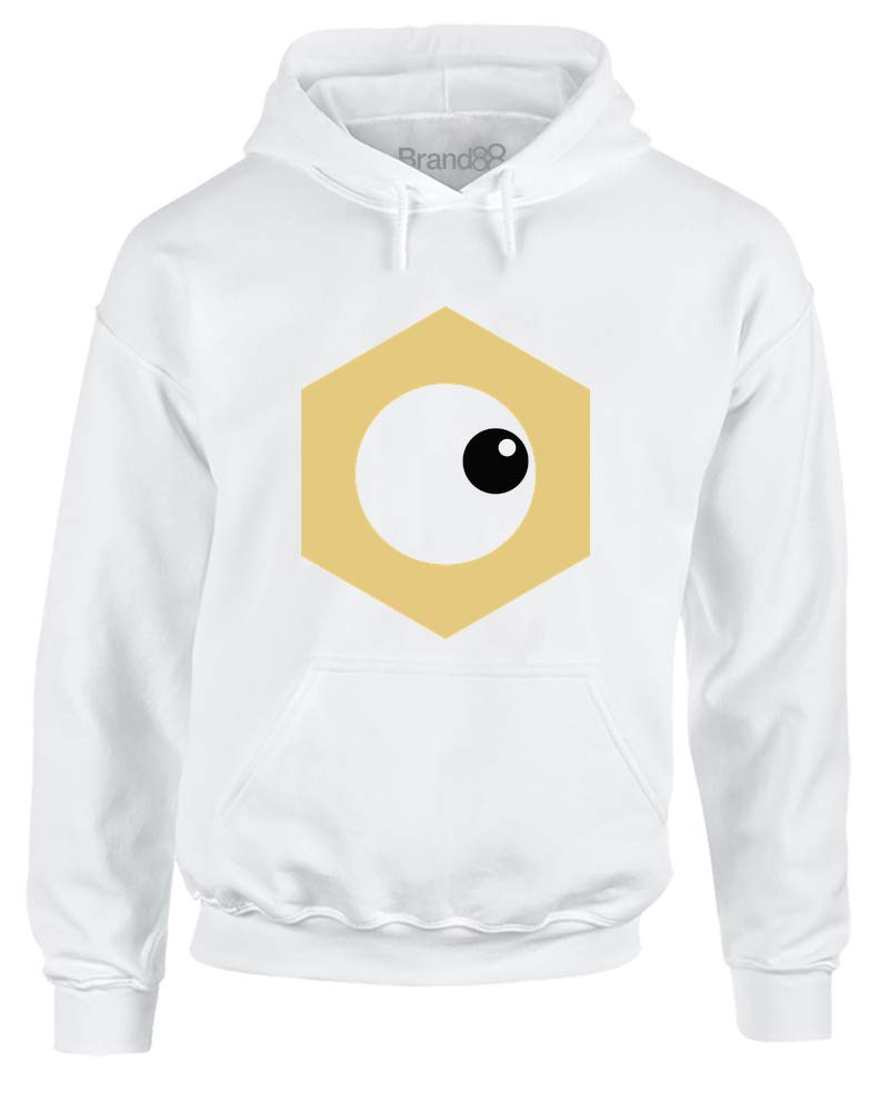 Brand88 - Hex Nut Face Print Hoodie for Men & Women | Trendy Graphic Pullover for Casual Wear, Street Style & Outdoor Activities