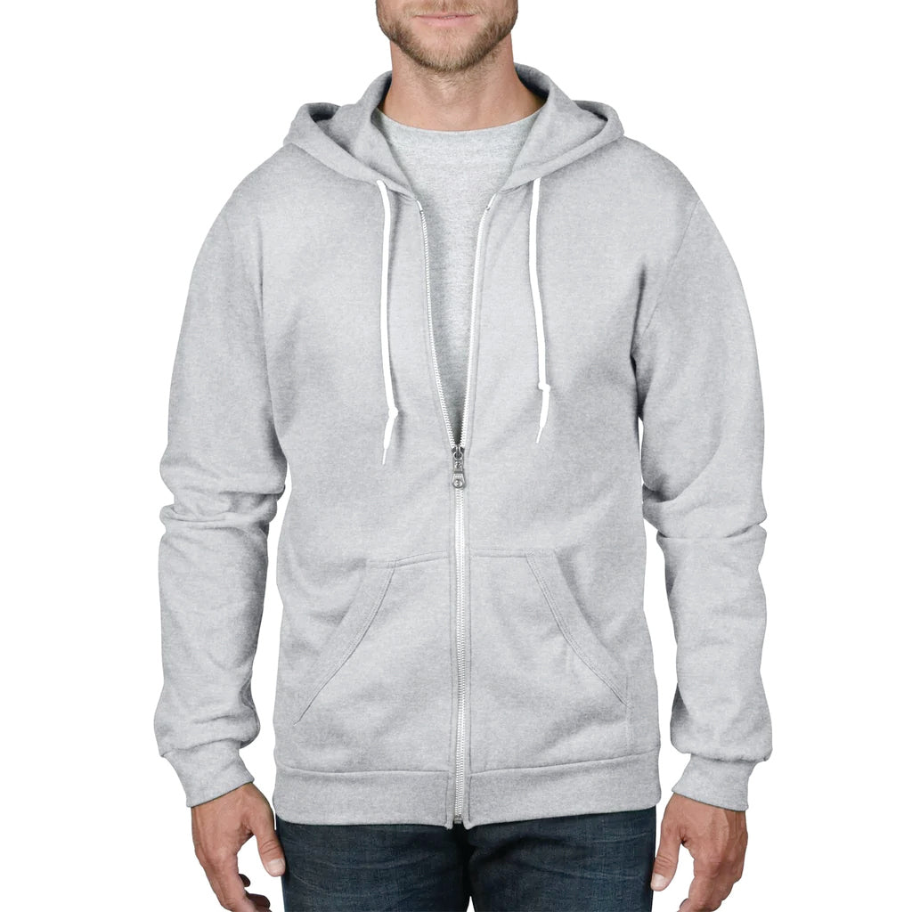 Anvil Men's CRS Fashion Full Zip Hoodie - Comfortable & Stylish Casual Wear for Everyday Use, Gym, and Outdoor Activities