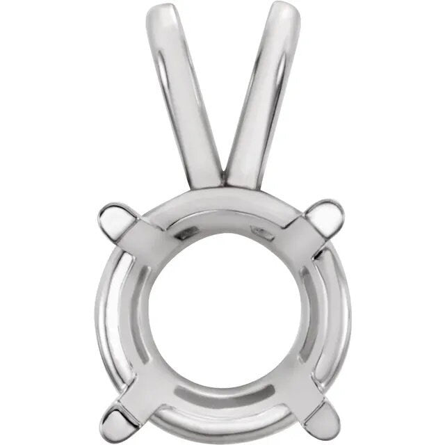 925 Solid Sterling Silver 4mm-25mm Round Pendant Settings - Jewelry Making Supplies for DIY Necklace & Craft Projects - Made in USA (161-010)