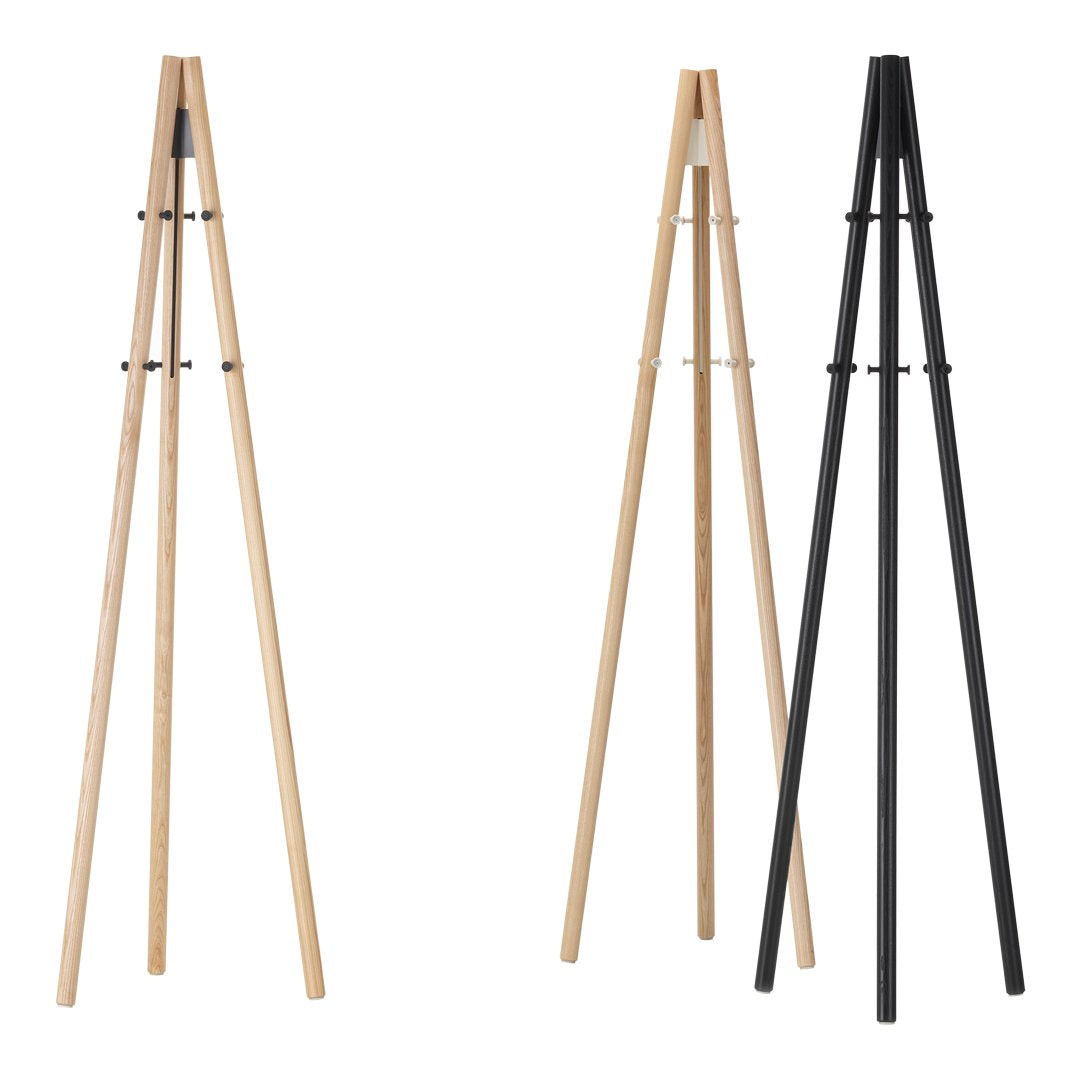 Kiila Coat Stand - Modern Wooden Coat Rack with 5 Hooks for Hats, Jackets & Bags | Perfect for Entryway, Bedroom & Office Organization