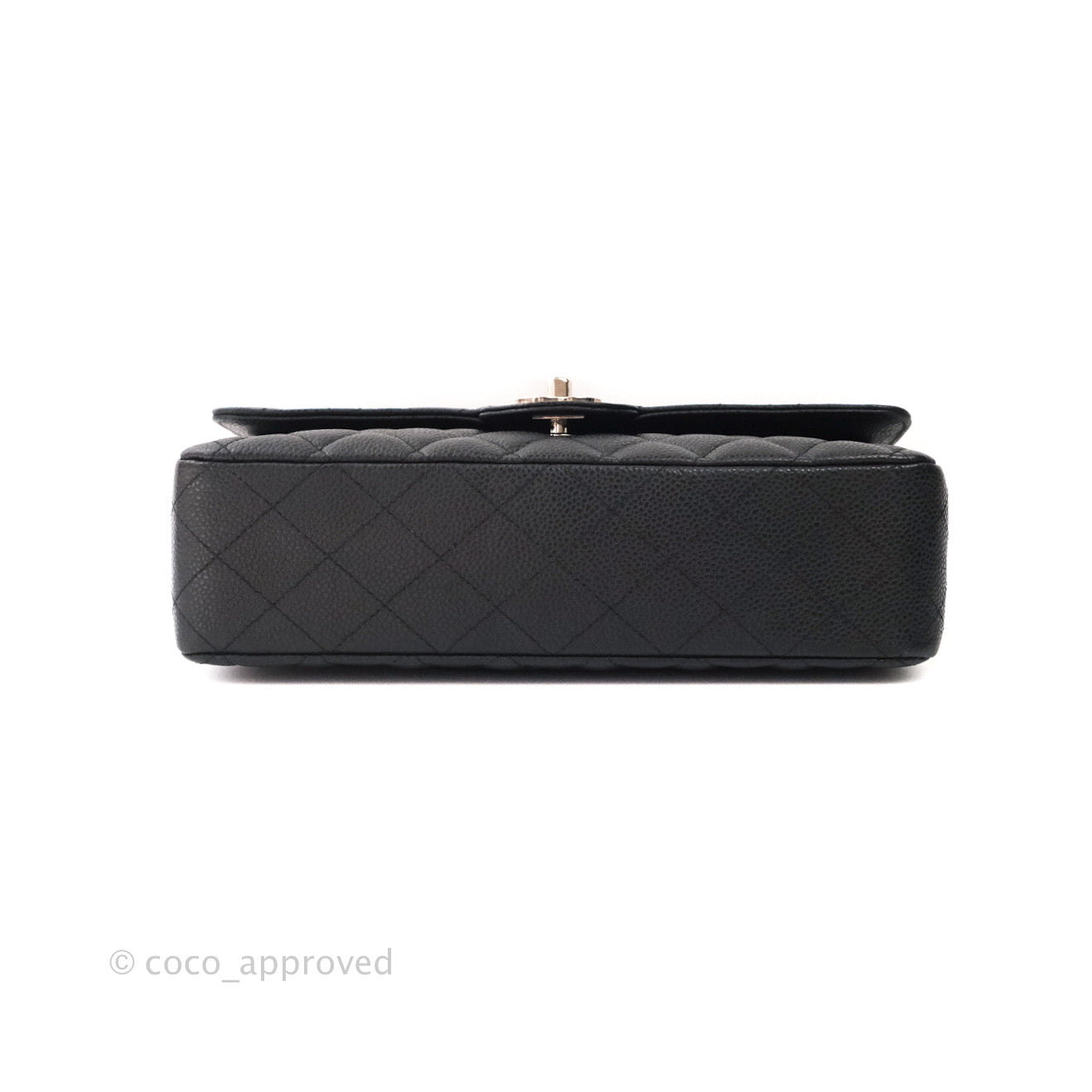 Chanel Classic M/L Medium Double Flap Bag Black Caviar Leather with Silver Hardware - Luxury Handbag for Women, Perfect for Work, Evening Events & Special Occasions