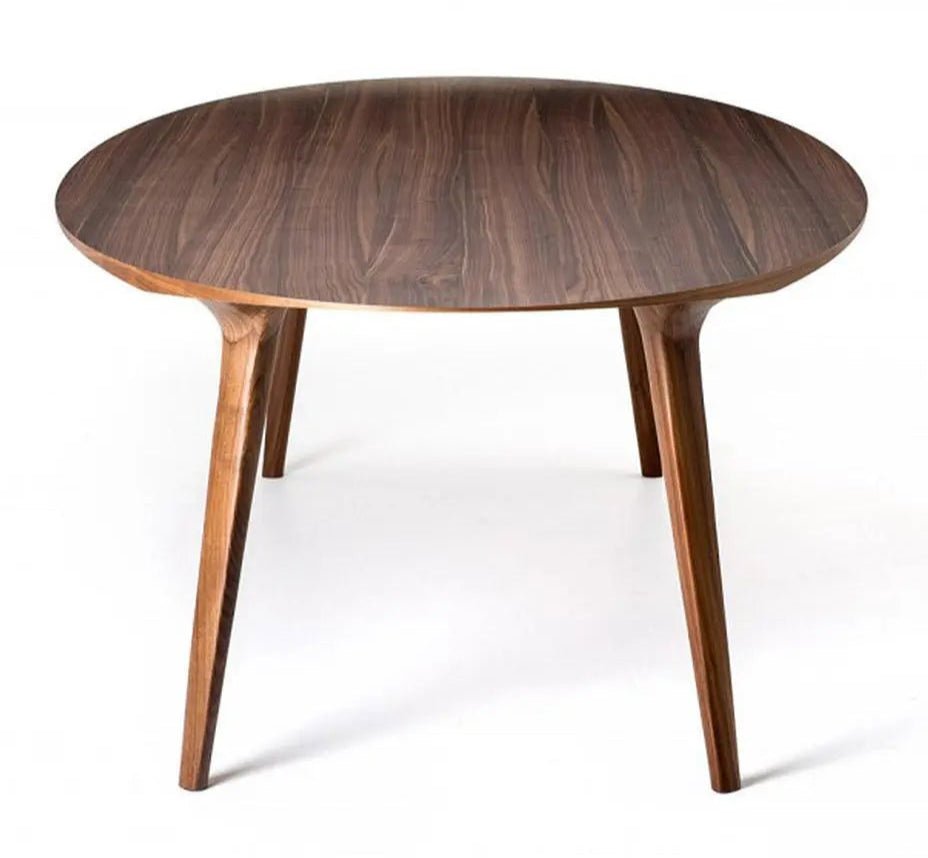 Bross Ademar Oval Dining Table - Modern Wooden Kitchen Table for 6, Perfect for Family Dinners & Entertaining Guests