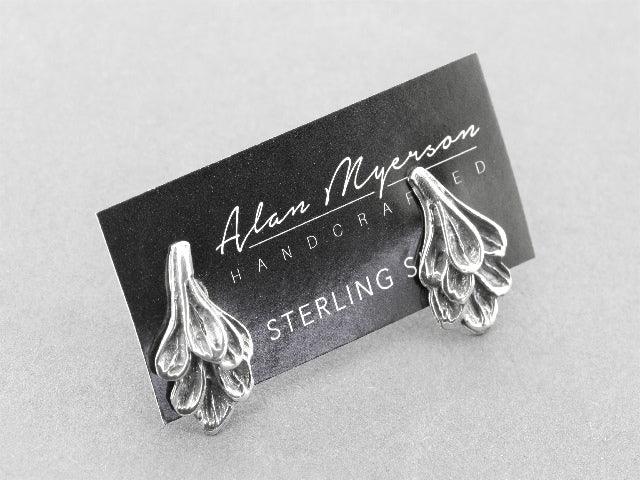 Layered Petal Stud Earrings - Sterling Silver 925 Hypoallergenic for Women - Perfect for Everyday Wear, Parties & Gifts