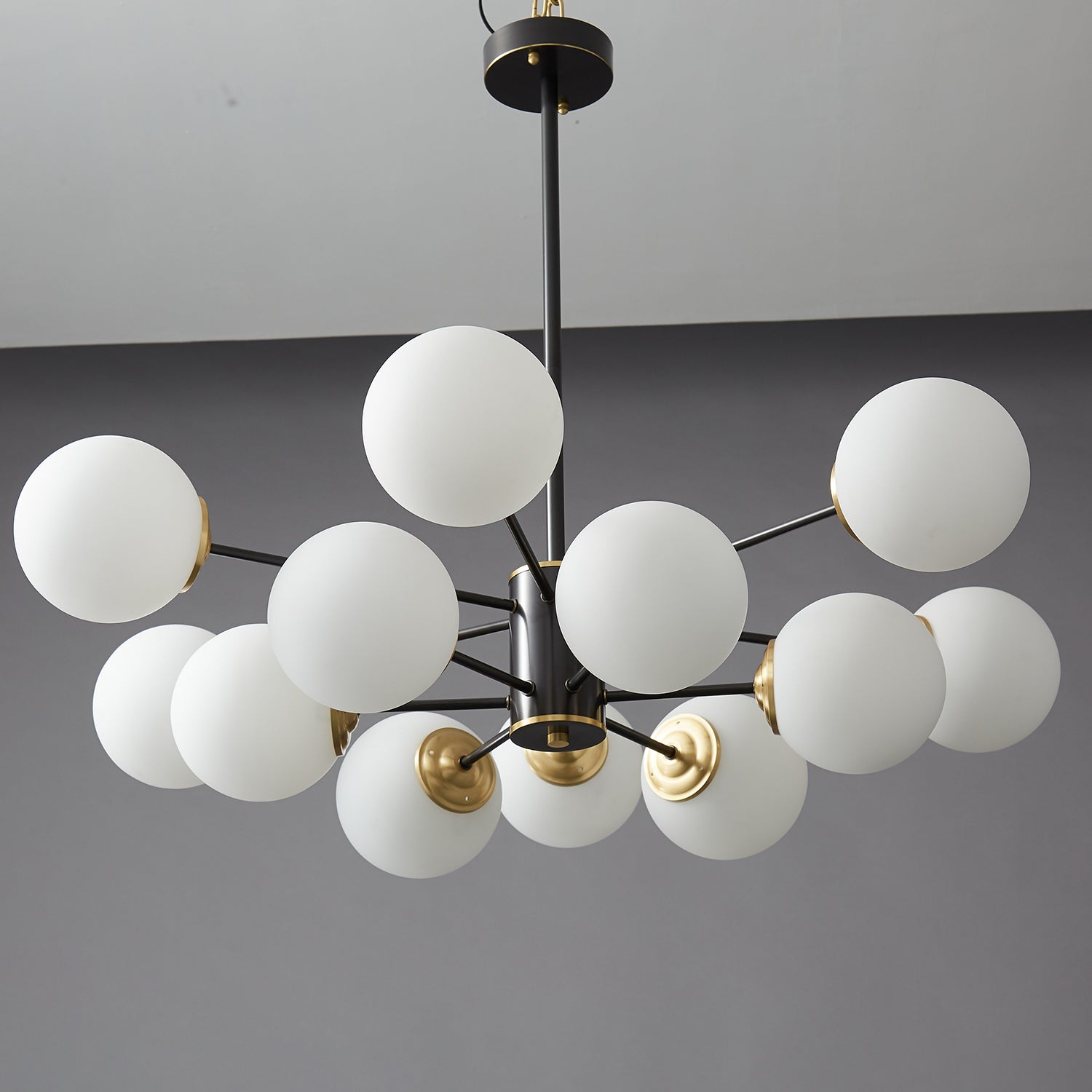 Lunaris Orb Chandelier - Modern Crystal Ceiling Light Fixture for Dining Room, Living Room & Bedroom | Elegant Home Decor Lighting for Weddings & Interior Design