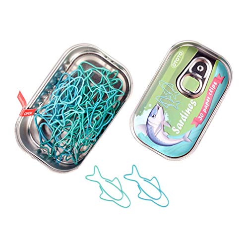 Premium Metal Fish Paper Clips - 30 Pack, Durable Sardine-Shaped Bookmark Clips for Office, School & Crafting - Organize Documents, Books & Notes with Fun Fish Design