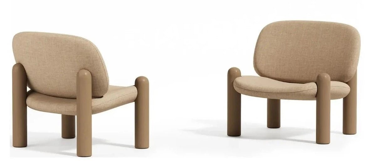 Driade Tottori Armchair - Modern Lounge Chair for Living Room, Bedroom & Office - Comfortable Upholstered Accent Chair with Wooden Legs