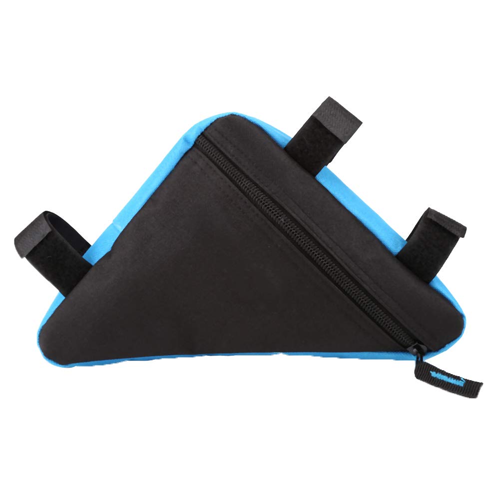 Waterproof Bicycle Triangle Frame Bag - Quick Release Front Tube Pouch for Cycling Accessories (Black & Blue) | Perfect for Mountain Bikes, Road Bikes & Commuting - Store Tools, Phone & Essentials