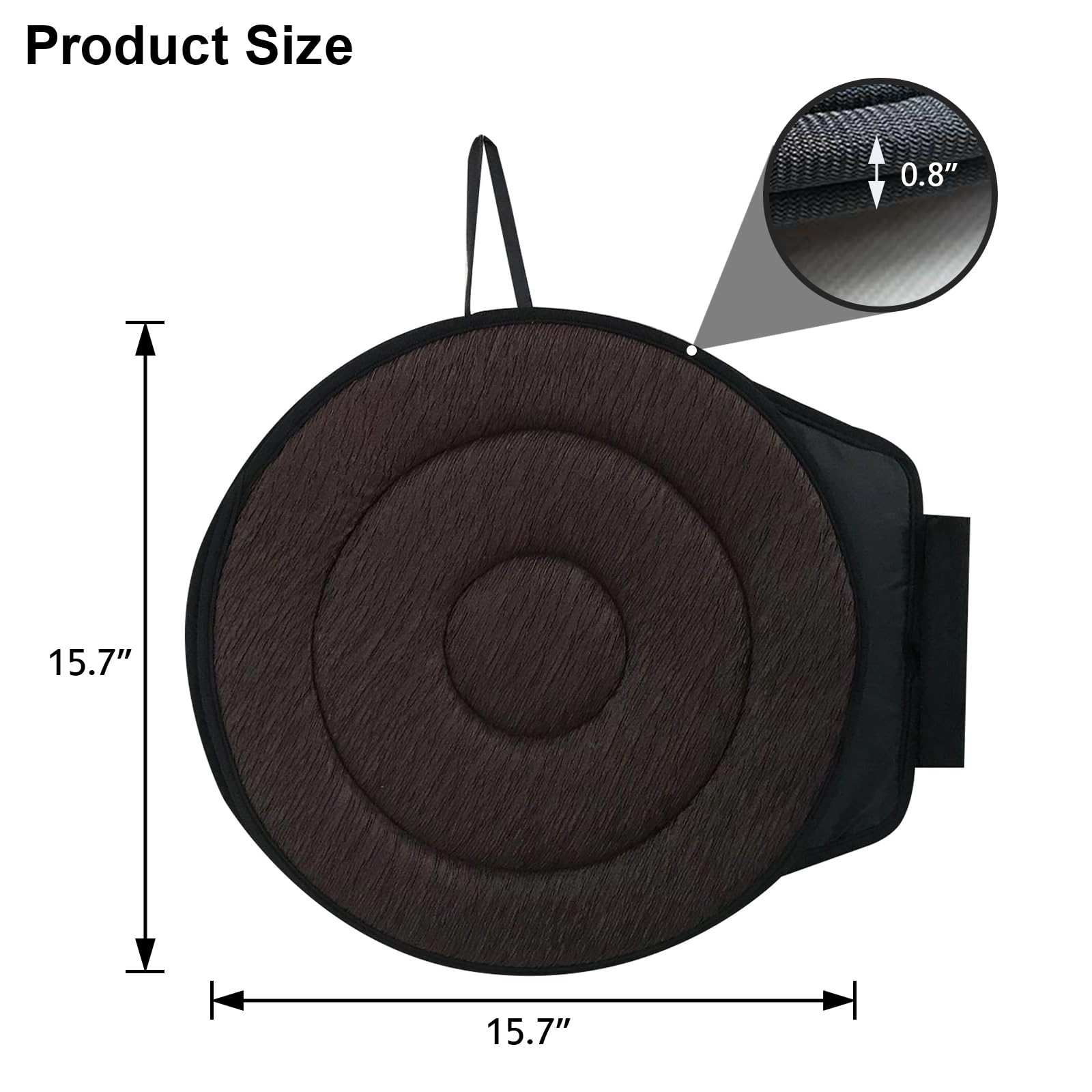 360 Degree Swivel Car Seat Cushion for Elderly & Disabled - Rotating Transfer Cushion with Non-Slip Base, Easy Turning from Bed to Wheelchair or Chair (Dark Gray) - Ideal for Home Care, Hospitals & Mobility Assistance