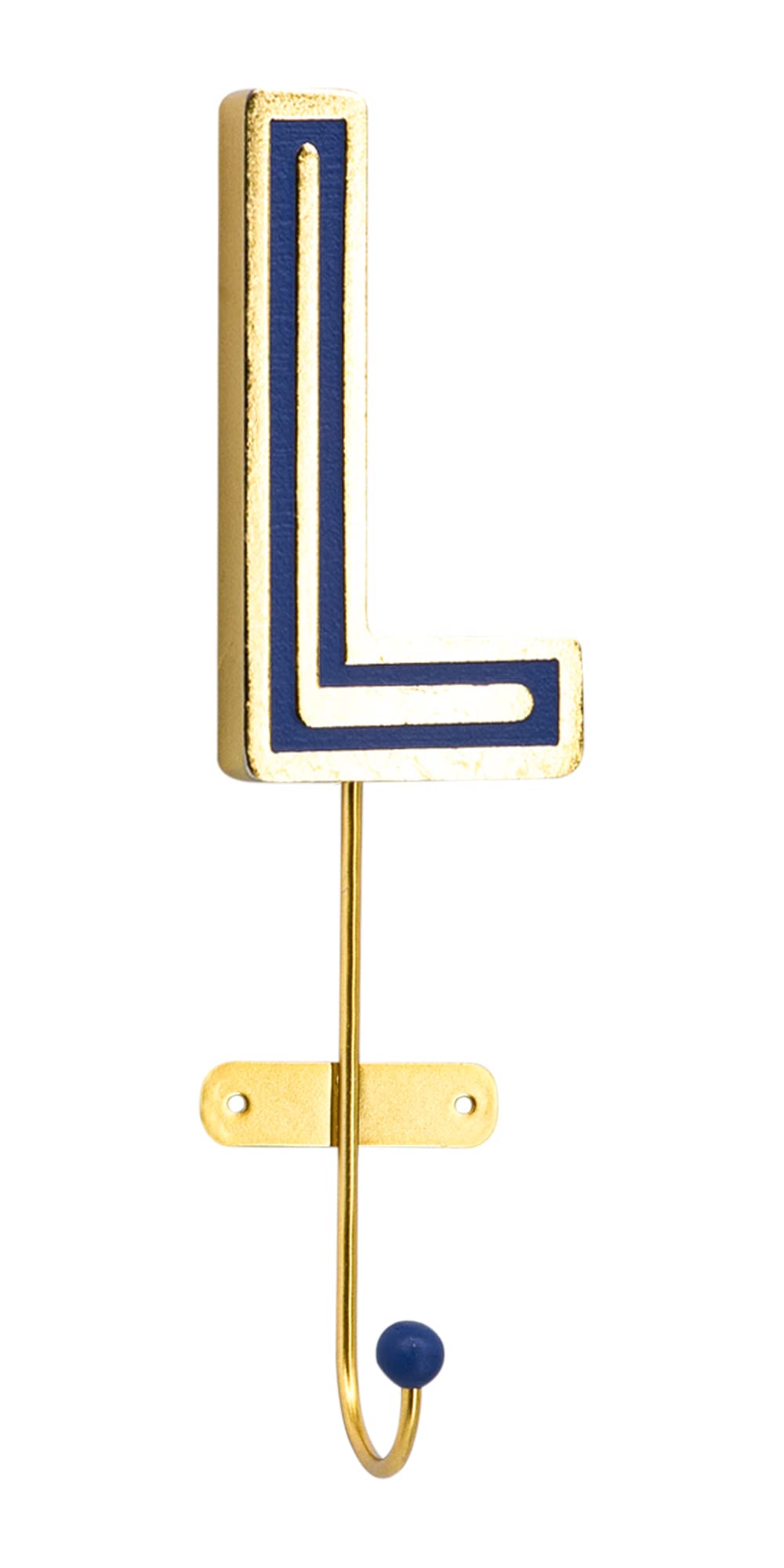 Collective Home - Gold Monogram Wall Hooks for Hanging Coats, Scarves & Bags | Wood Letter Wall Decor for Bedroom, Living Room & Entryway | Rustic Home Organization & Stylish Storage Solution