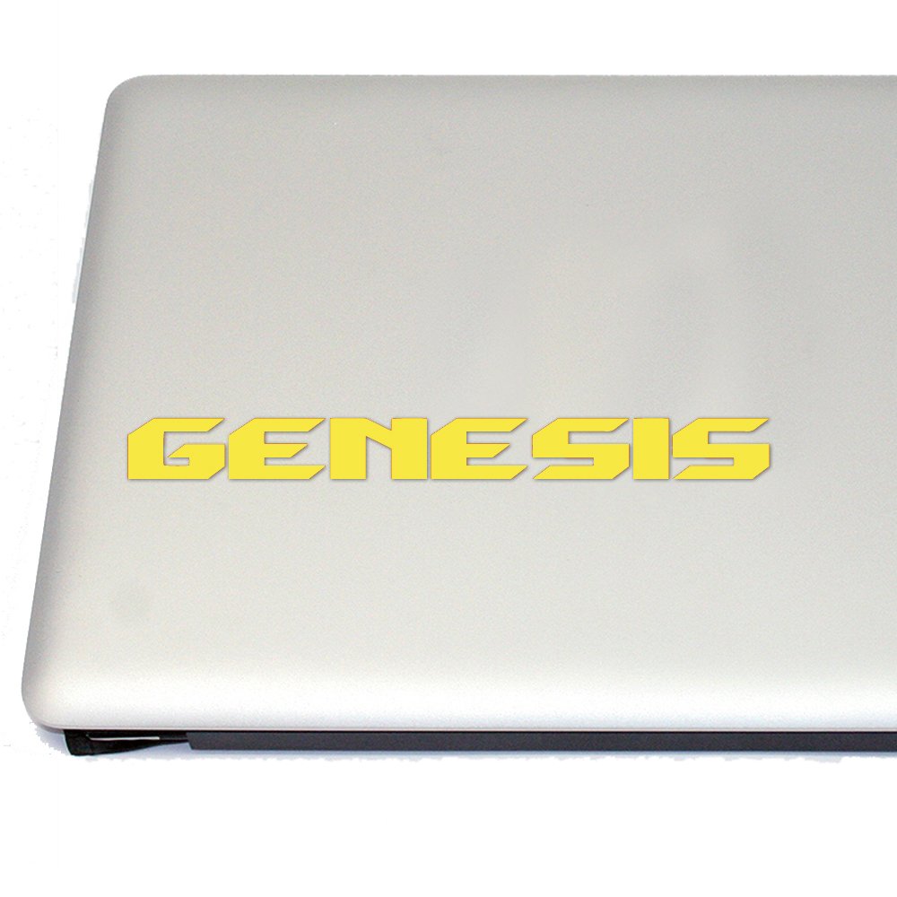 Genesis Vinyl Decal for Cosplay & Fan Gear - Canary Yellow | Perfect for Laptops, Cars & Gaming Setups