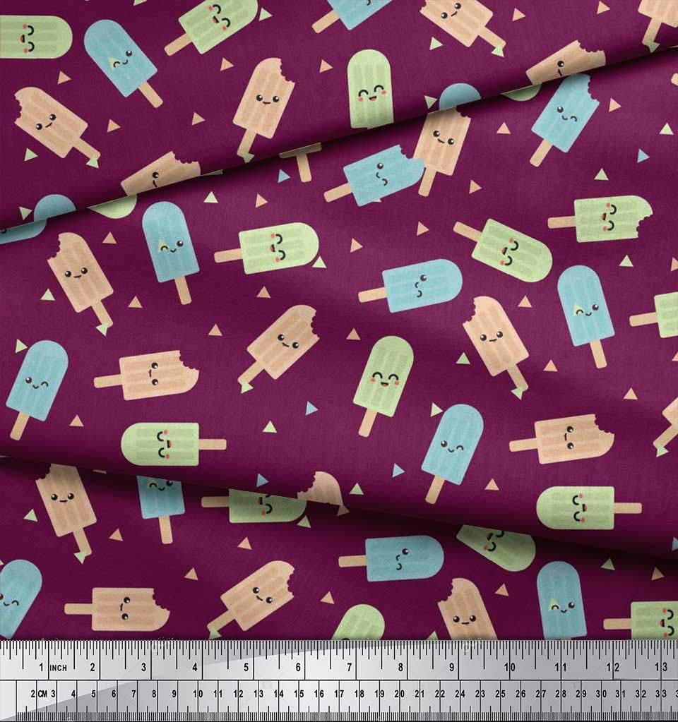 Soimoi 100% Cotton Voile Fabric by The Yard - 42 Inch Wide - Pink Text & Peanut Butter Food Print Material - Nutty Playful Design for DIY Crafts, Quilting, Dressmaking and Home Decor Projects