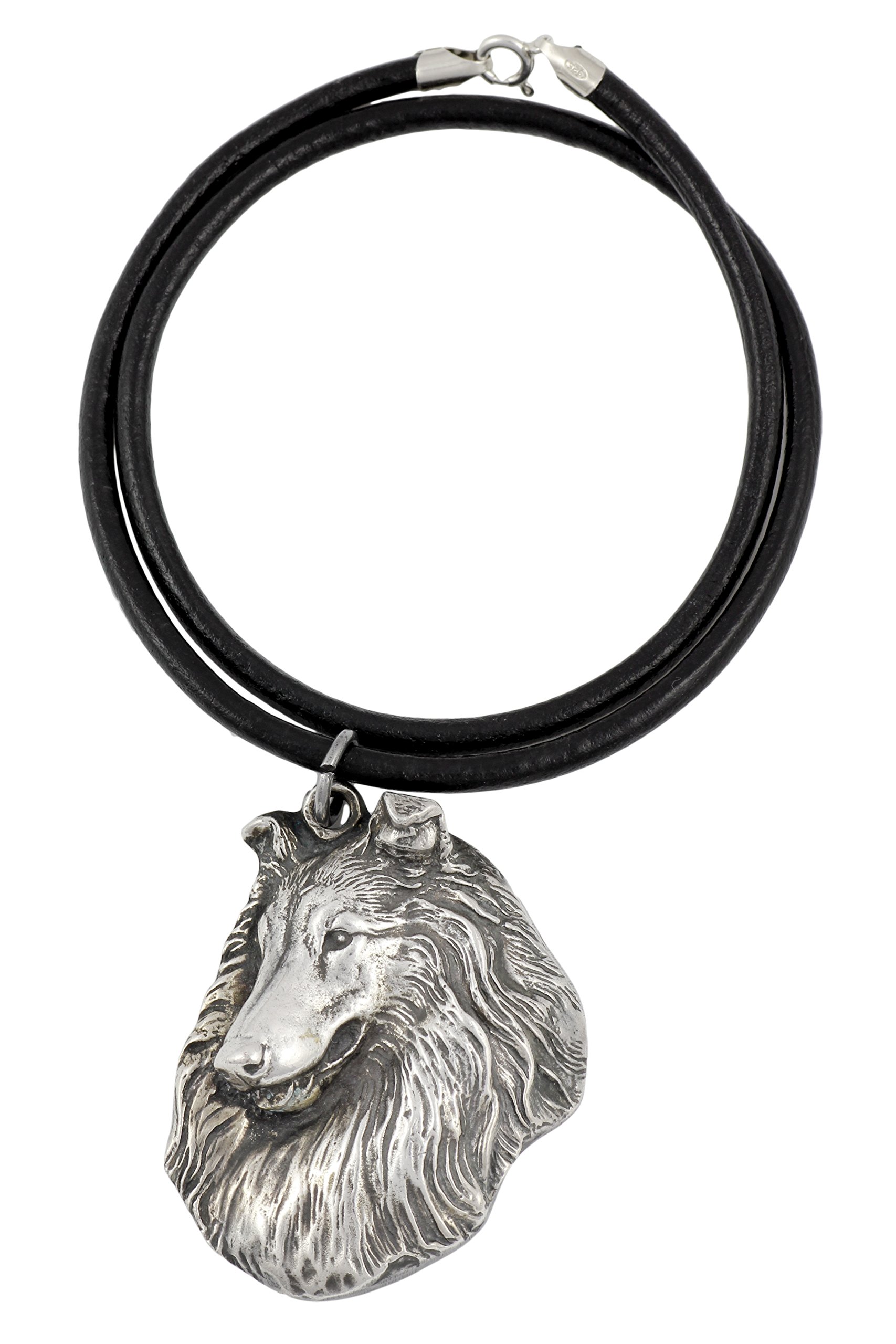 925 Sterling Silver Rough Collie Dog Pendant Necklace - Limited Edition Handcrafted Jewelry for Dog Lovers | Perfect Gift for Pet Owners & Collie Enthusiasts