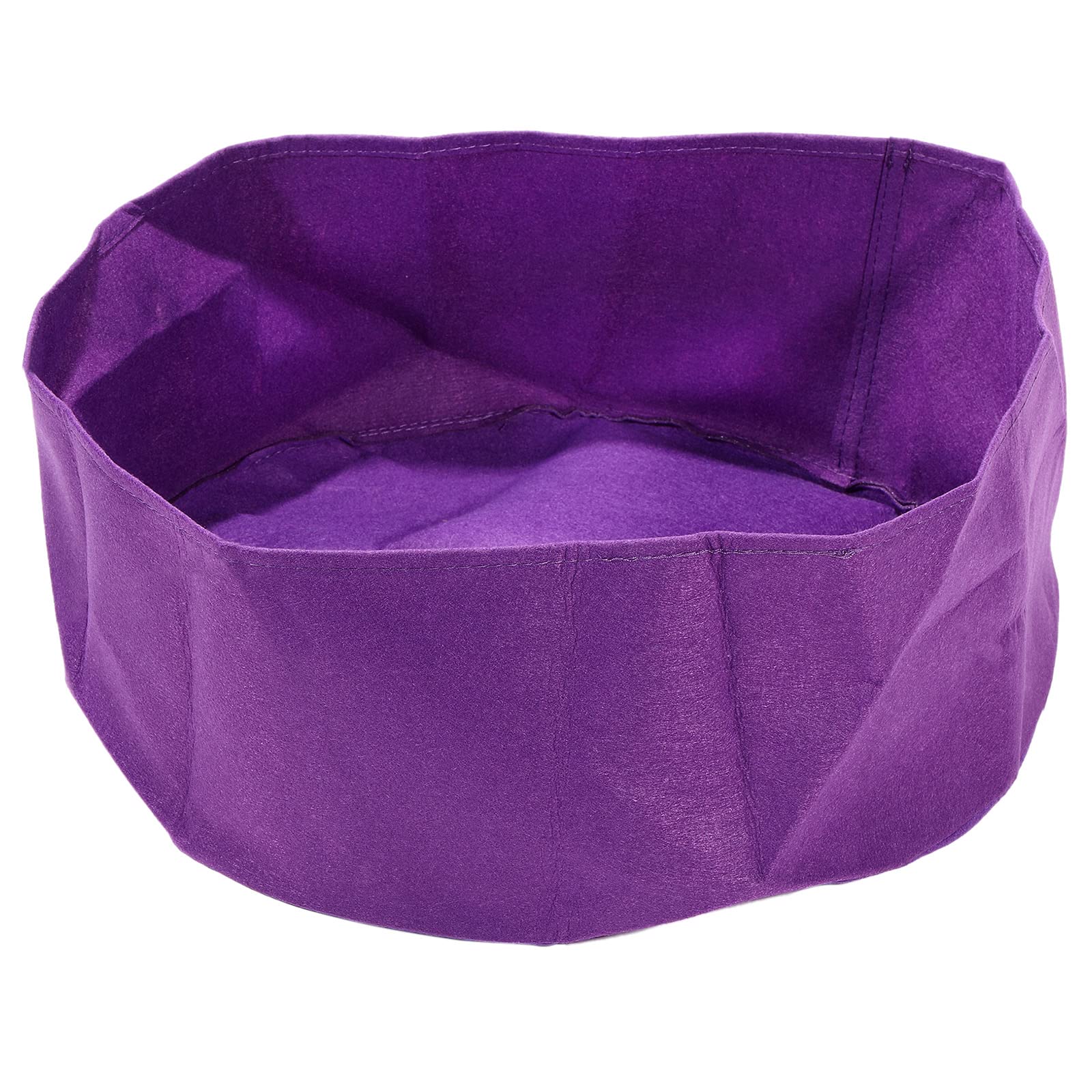 10 Gallon Felt Fabric Garden Grow Bag - Round Raised Planting Bed for Herbs, Flowers & Vegetables | Durable Purple Planter Pot for Indoor/Outdoor Gardening & Urban Farming