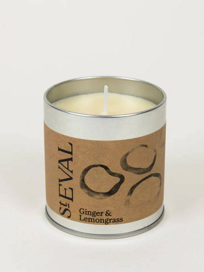 St. Eval Ginger & Lemongrass Scented Candle in Tin - Aromatherapy for Relaxation & Home Decor - Perfect for Living Room, Bedroom & Spa