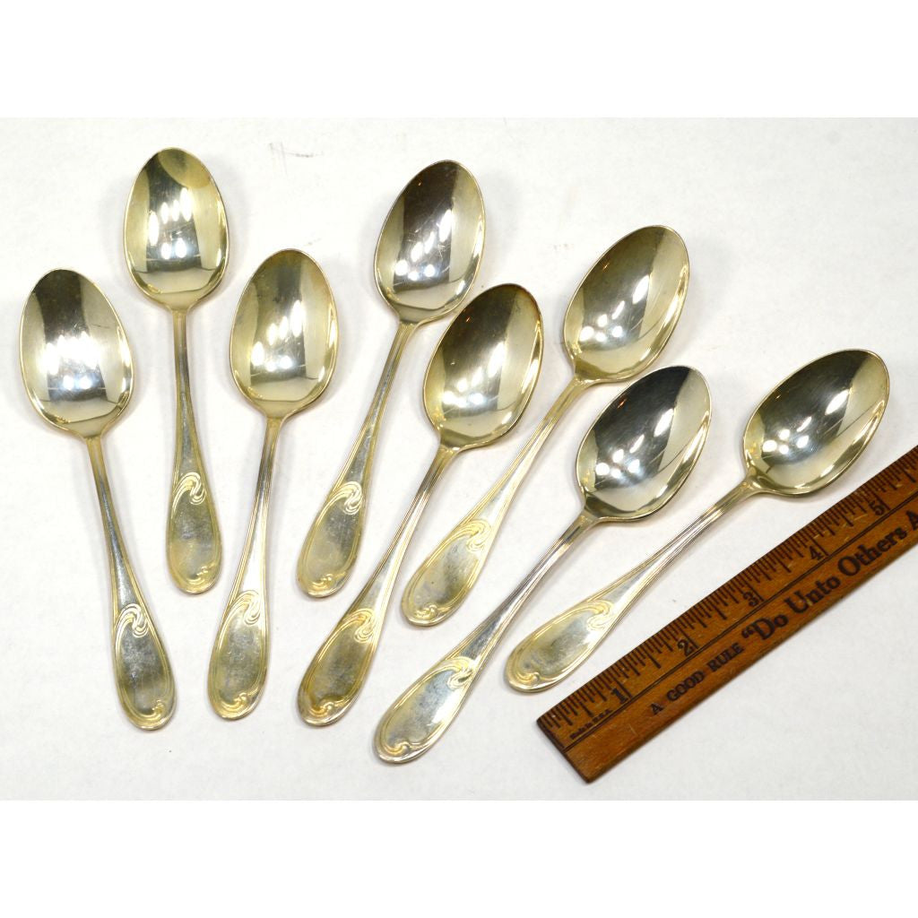 Vintage ERCUIS Silver Plated Flatware Set - 32 Pieces (8 Place Settings) with Elegant Wave Pattern - Perfect for Fine Dining, Wedding Gifts & Special Occasions