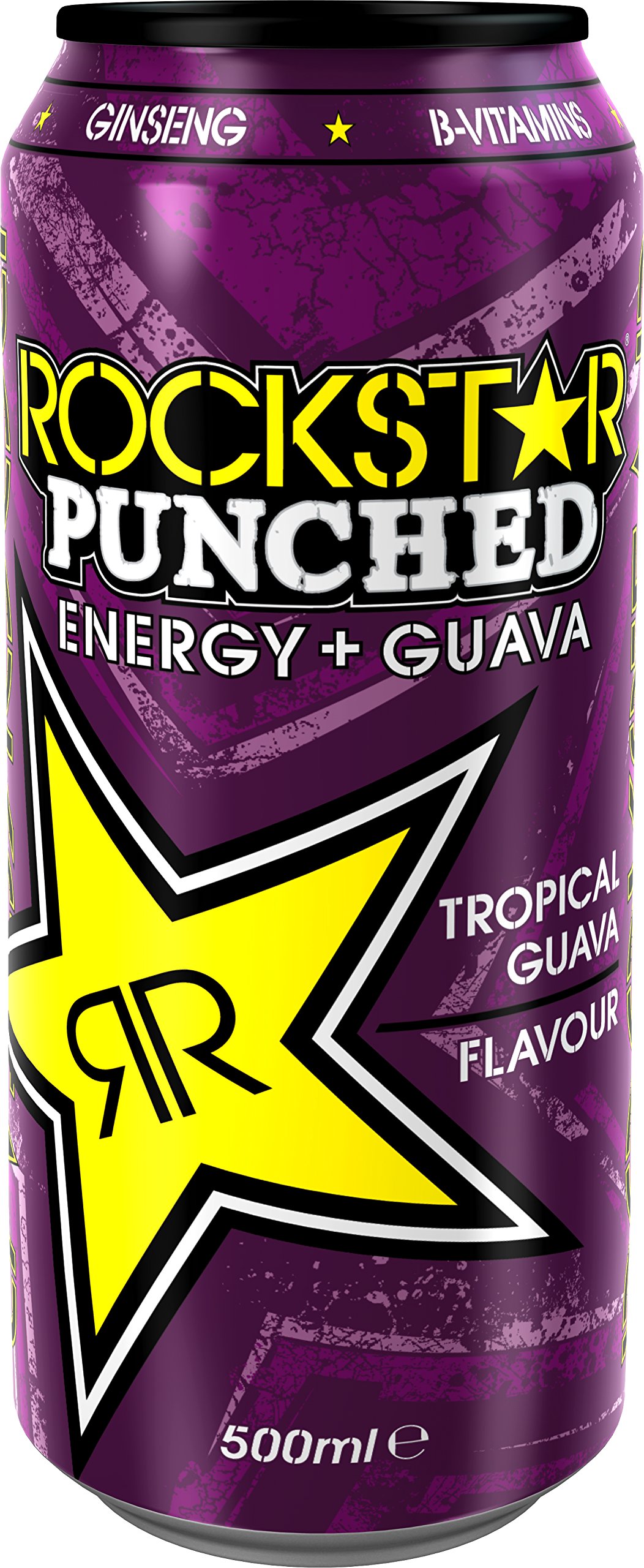 Rockstar Punched Guava Energy Drink 500ml (12 Pack) - Tropical Flavored Caffeinated Beverage for Workouts, Gaming & Late Night Study Sessions