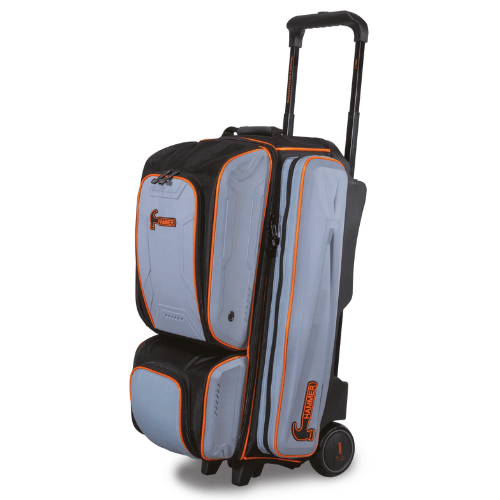 Hammer Gauntlet 3 Ball Roller Bowling Bag - Grey | Durable & Lightweight Bowling Gear for League Play & Tournaments | Perfect for Pro Bowlers & Enthusiasts