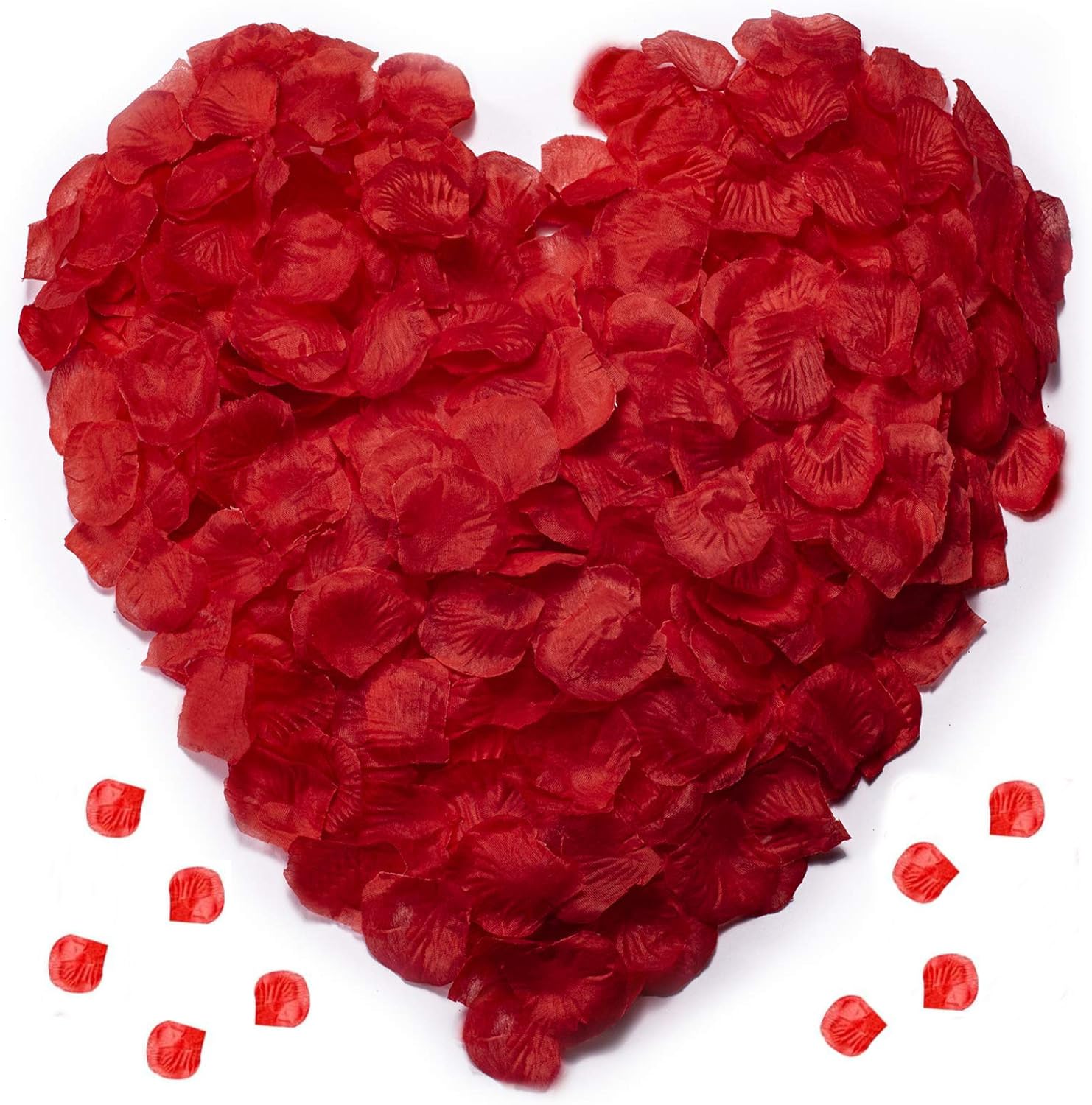1200 PCS Artificial Silk Rose Petals - Premium Fake Rose Petals for Wedding Decor, Romantic Night, Bedroom, Party & Valentine's Day - Realistic Faux Flower Petals for Proposals, Aisle Decor & Special Events