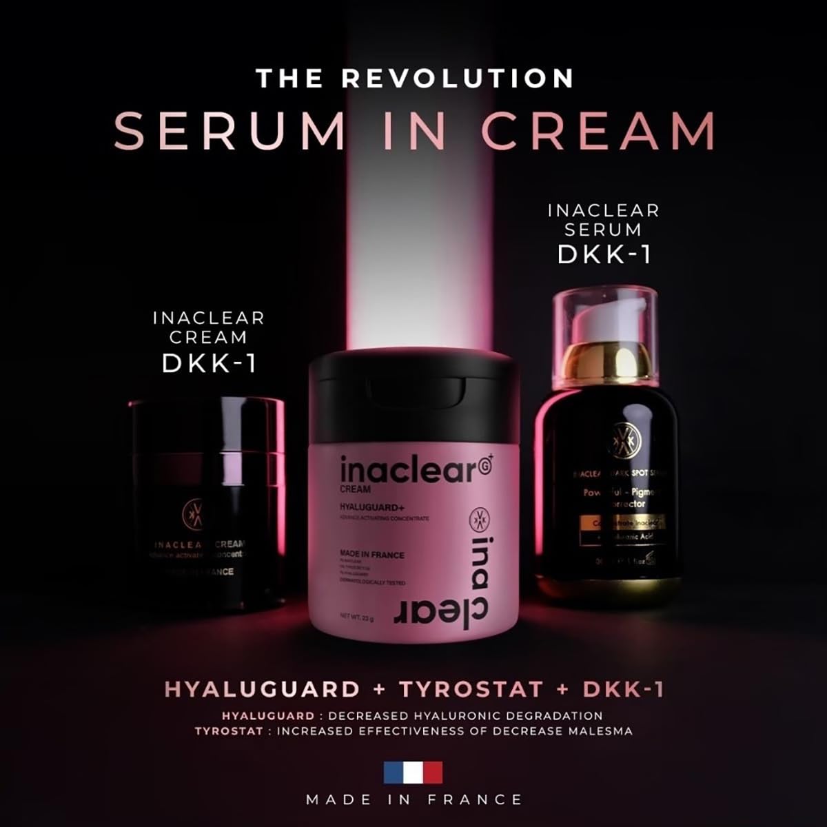 May Pichy Inaclear G+ Serum Cream - 23g/Box | French Nourishing Skincare Serum with G+ Formula | Anti-Aging & Hydrating Face Cream | Perfect for Daily Moisturizing & Night Care Routine | Free Beauty Gifts Included