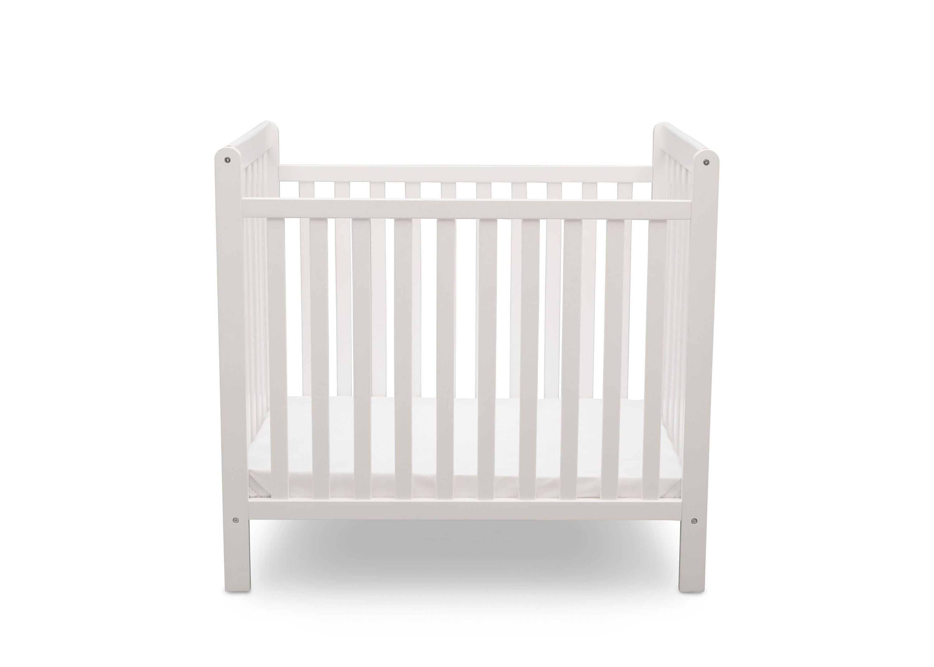 Classic Mini Crib with 2.75 Inch Mattress - Convertible to Twin Bed | Perfect Nursery Furniture for Small Spaces & Growing Babies | Ideal for Apartments, Daycares & Guest Rooms