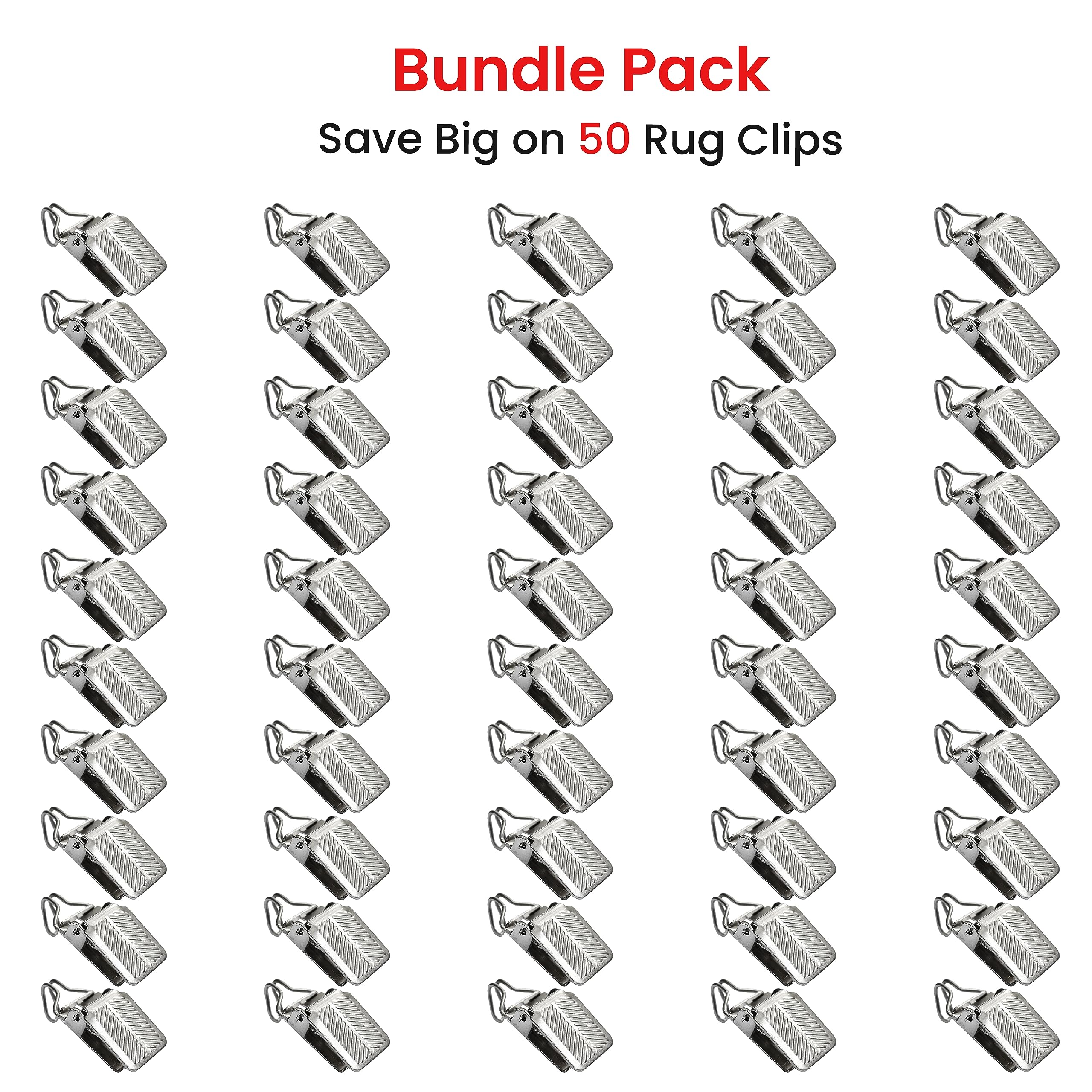 Durable Alligator Rug Clips for Displaying Rugs, Shawls, Leather & Quilts - Fits 1/4