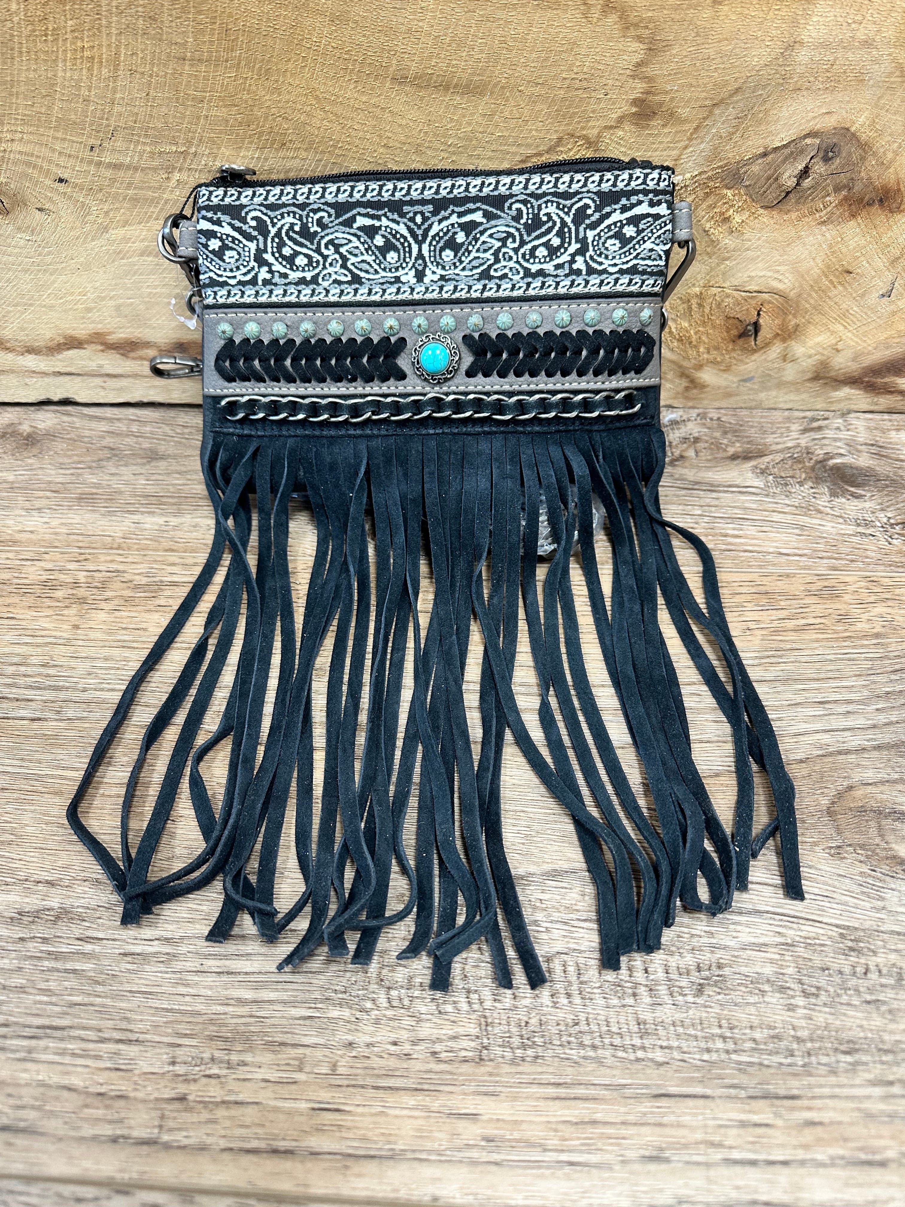 Montana West Fringe Clutch Crossbody Bag for Women - Stylish Leather Purse with Adjustable Strap, Perfect for Parties, Weddings & Evening Events