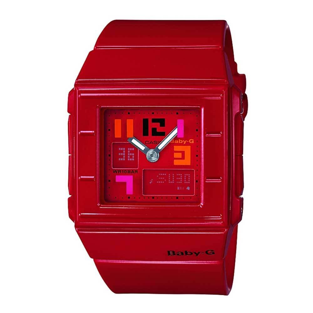 Casio Baby-G BGA-200PD-4BDR Digital Sports Watch for Women - Shock Resistant, Water Resistant, Trendy Style - Perfect for Running, Gym, Outdoor Activities