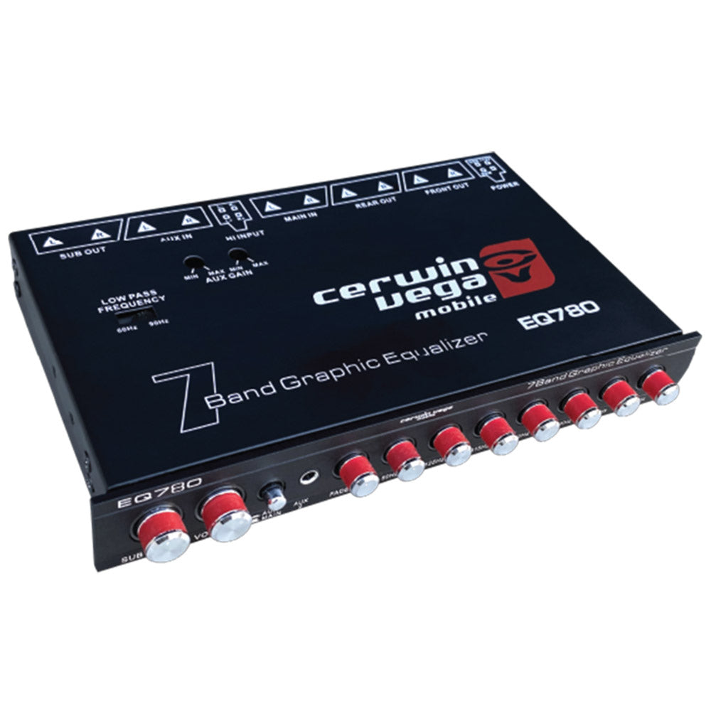 Cerwin Vega EQ 780 7-Band Professional Parametric Equalizer with AUX Input - Perfect for Home Audio, Car Audio & Studio Sound Systems