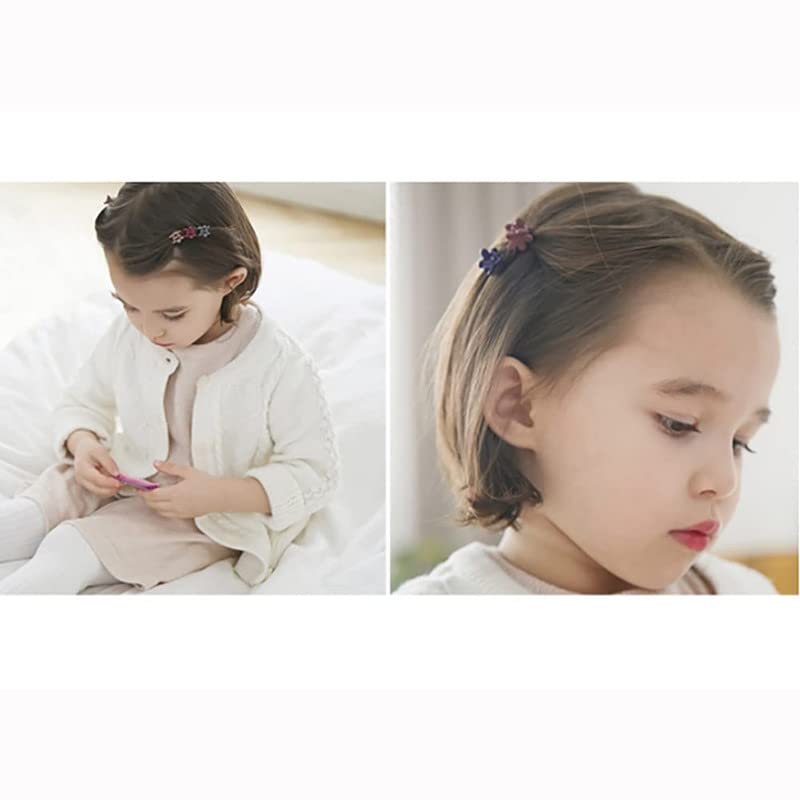Staila 20 Piece Mini Hair Clips for Girls - Cute Candy Color Flower Hair Pins for Toddlers, Kids & Women - Perfect for School, Parties & Daily Hairstyles