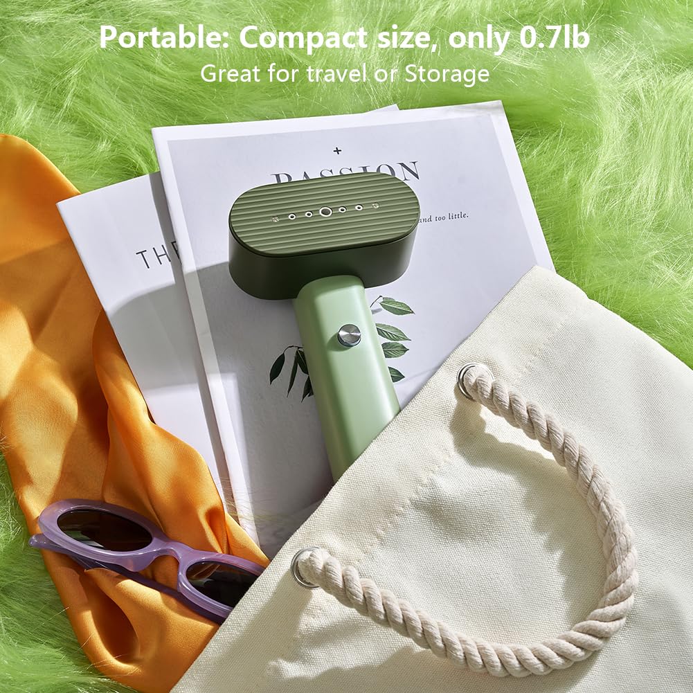 Portable G6 Steamer for Clothes - 2-in-1 Travel Iron & Garment Steamer, 0.7lbs Ultra Lightweight, 900W Powerful Steam, 10 Mins Continuous Use - Perfect for Travel, Home & Office (Green) | Quick Wrinkle Remover for Suits, Dresses & Delicate Fabrics