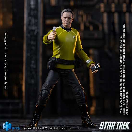 PRE ORDER 1/18 HIYA 4inch Action Figure - Exquisite Mini Series STAR TREK 2009 Captain Pike Collectible Toy | Perfect for Display, Gifts & Star Trek Fans