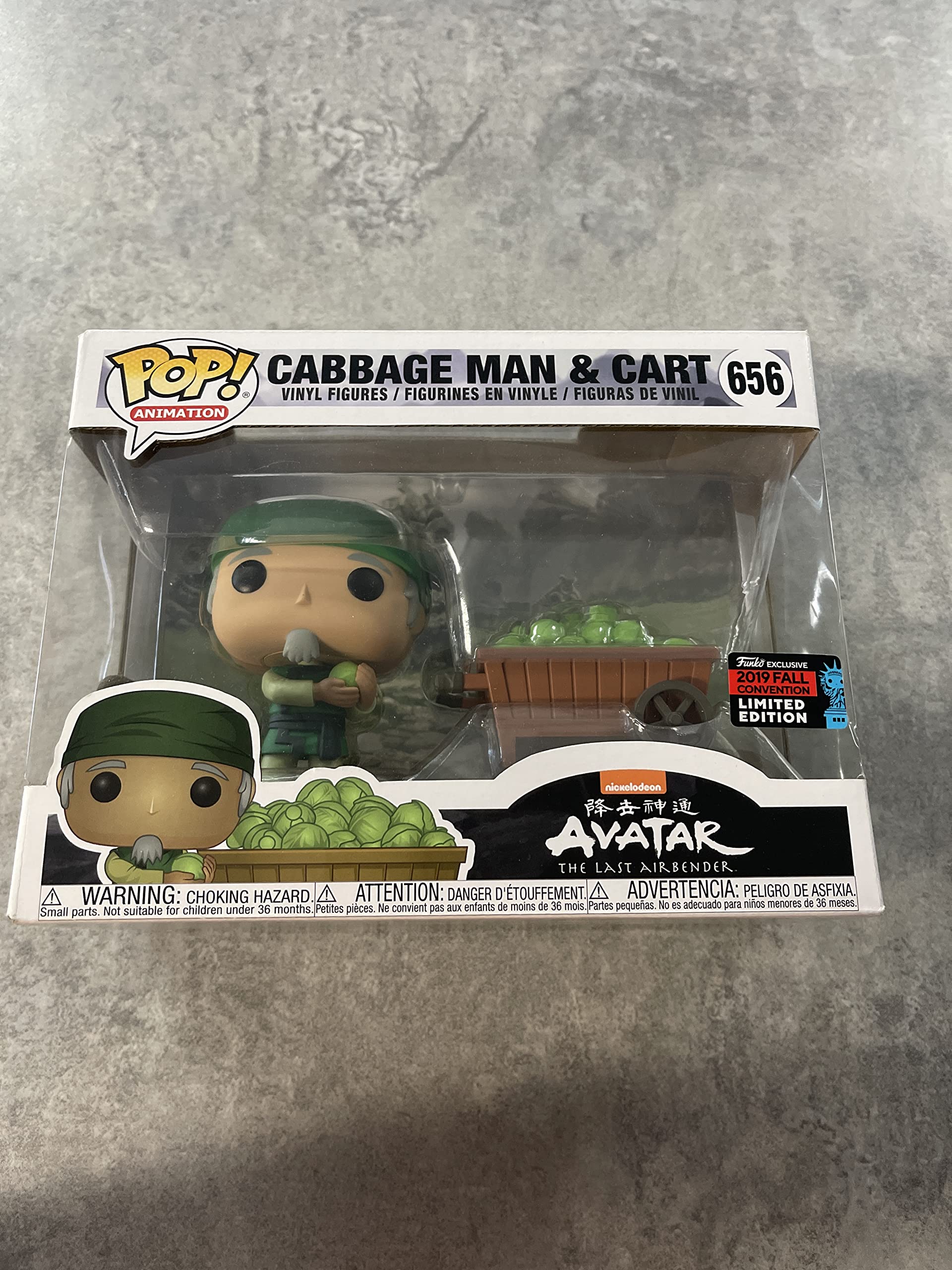 Funko POP! Animation: Avatar - Cabbage Man with Cart Collectible Figure | Limited Fall Convention Exclusive | Perfect for Avatar Fans & Pop Culture Collectors | Great for Display, Gifts & Themed Decor