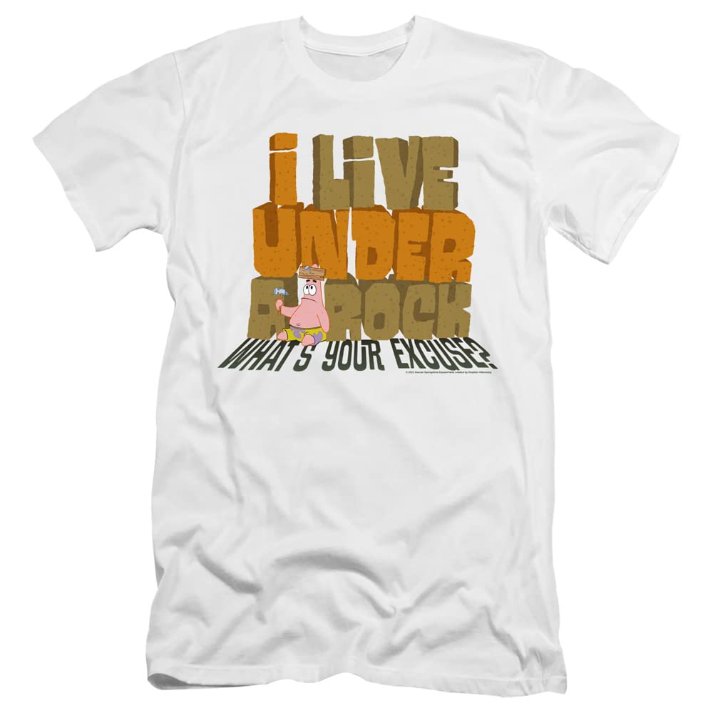 LOGOVISION Spongebob 'What's Your Excuse?' Unisex Adult Graphic T-Shirt - Casual Cotton Tee for Cartoon Fans, Funny Gift Idea for Men & Women